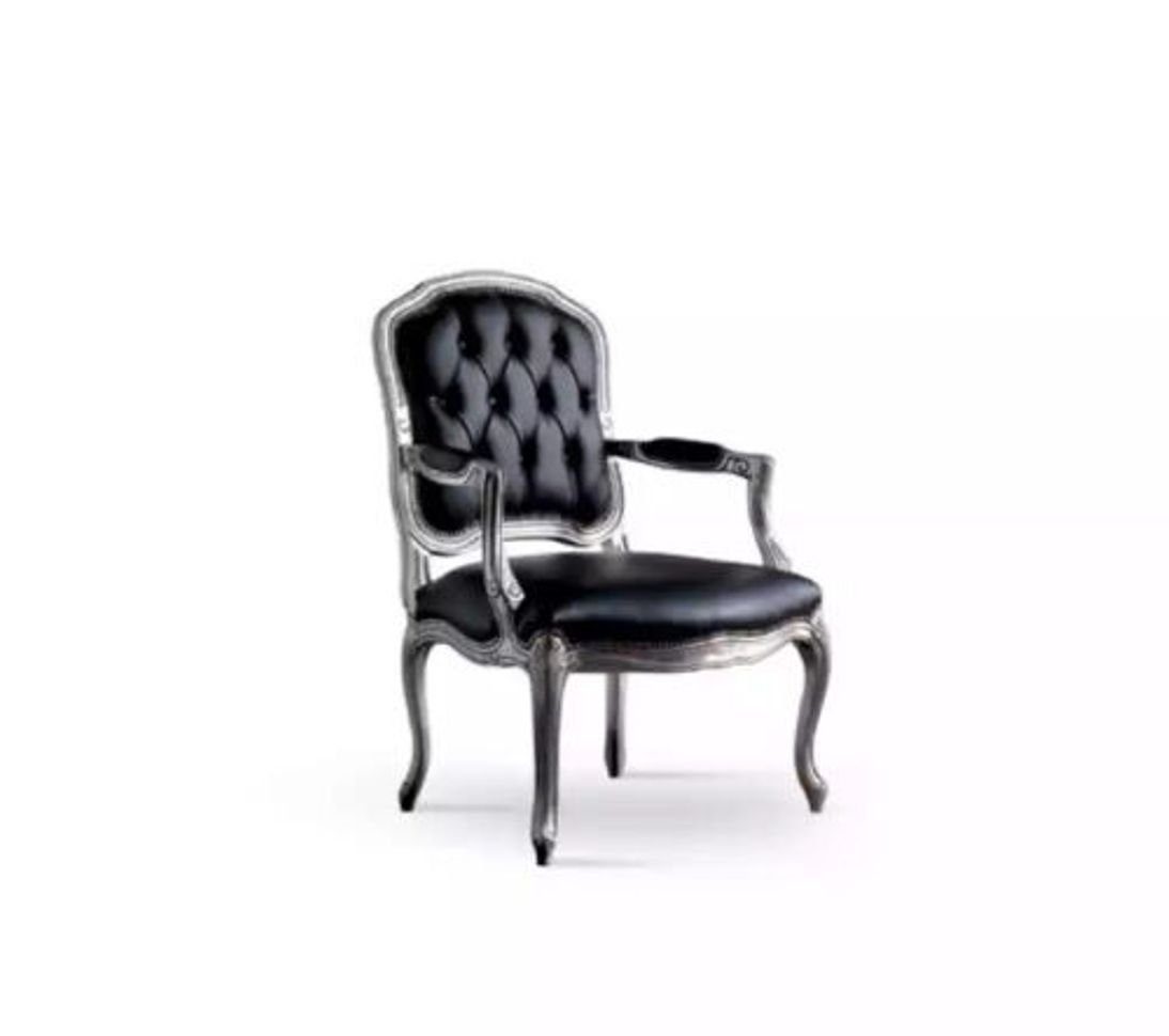 JVmoebel Stuhl Luxus Design Stuhl Italienische Stil Möbel Holz Lehnstuhl Neu (1 St), Made in Italy