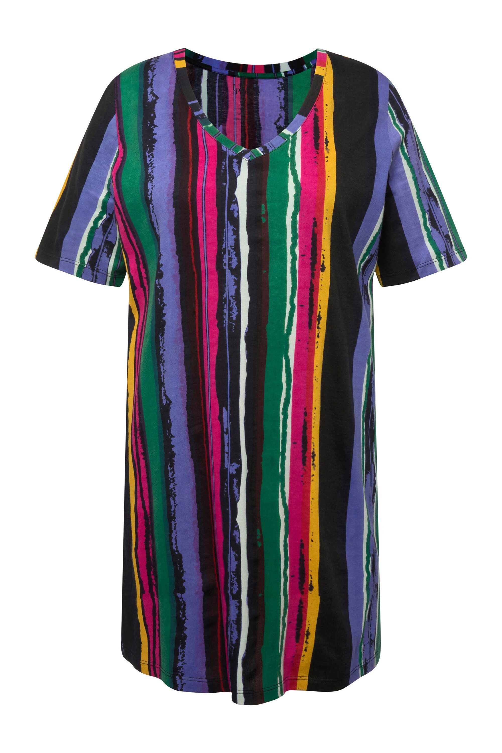 Ulla Popken Longshirt Longshirt farbige Streifen günstig online kaufen