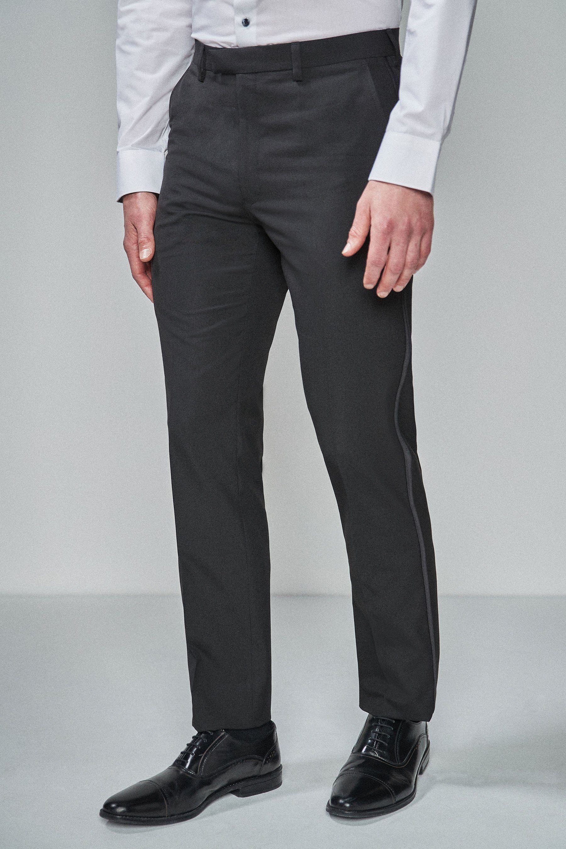 With (1-tlg) Trousers Anzughose Contrast Detail Tuxedo Tape Next