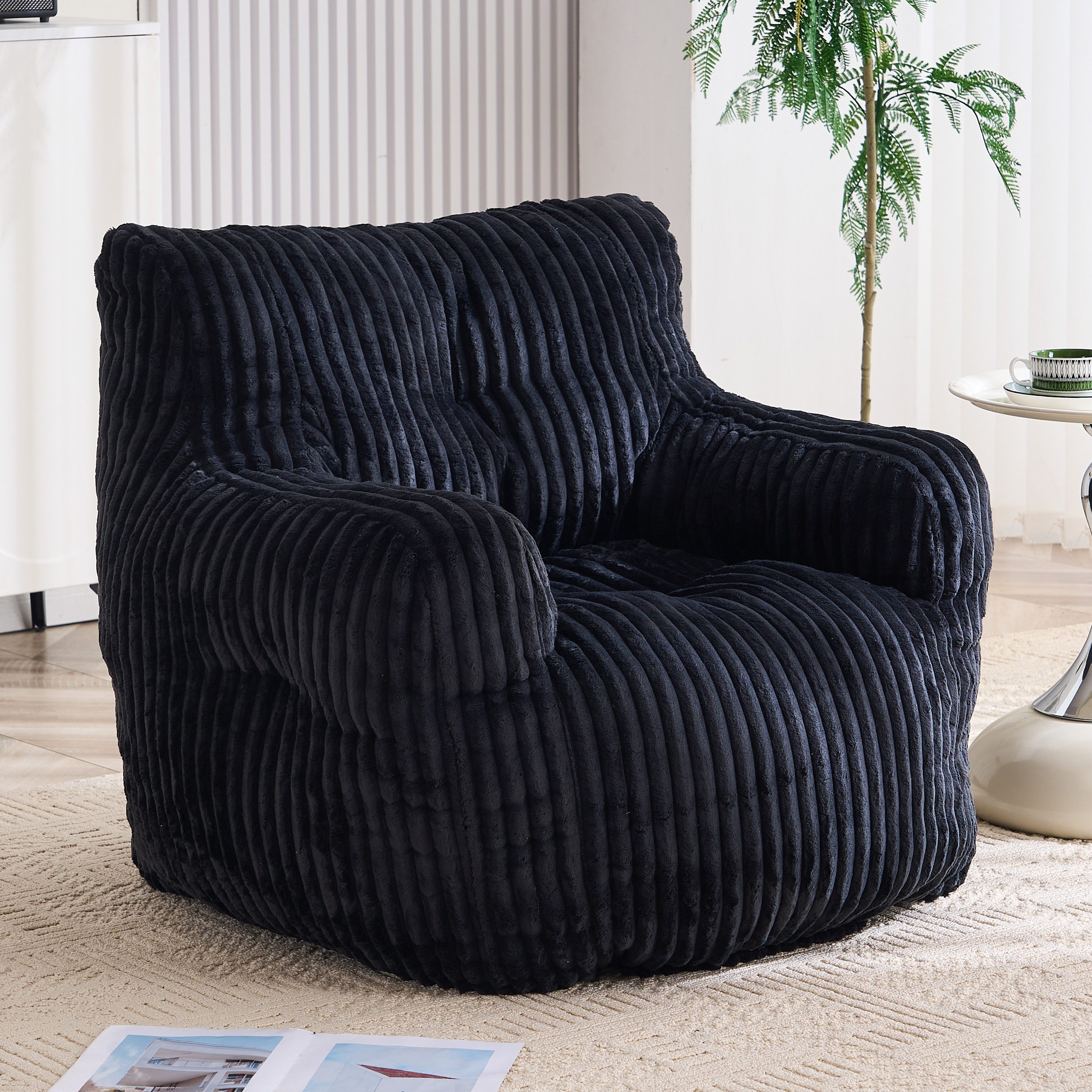 OKWISH Sitzsack Relaxsessel Sofa (gesteppter Schaumstoff-Sitzsack mit Cordstoff-Bezug, 1 St., 94*100*70cm)