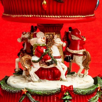 SIKORA Weihnachtsfigur SD08 Spieldose Pferde Karussell für Weihnachten