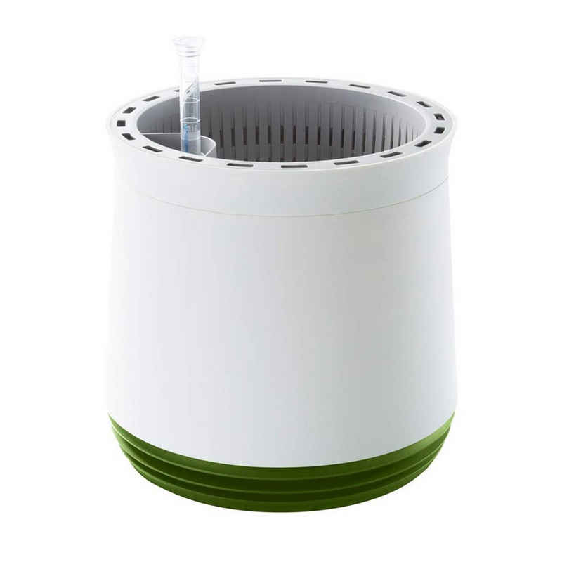 AIRY Blumentopf, Luftreiniger, rund, 1600 ml, 27 cm hoch, weiß/grün