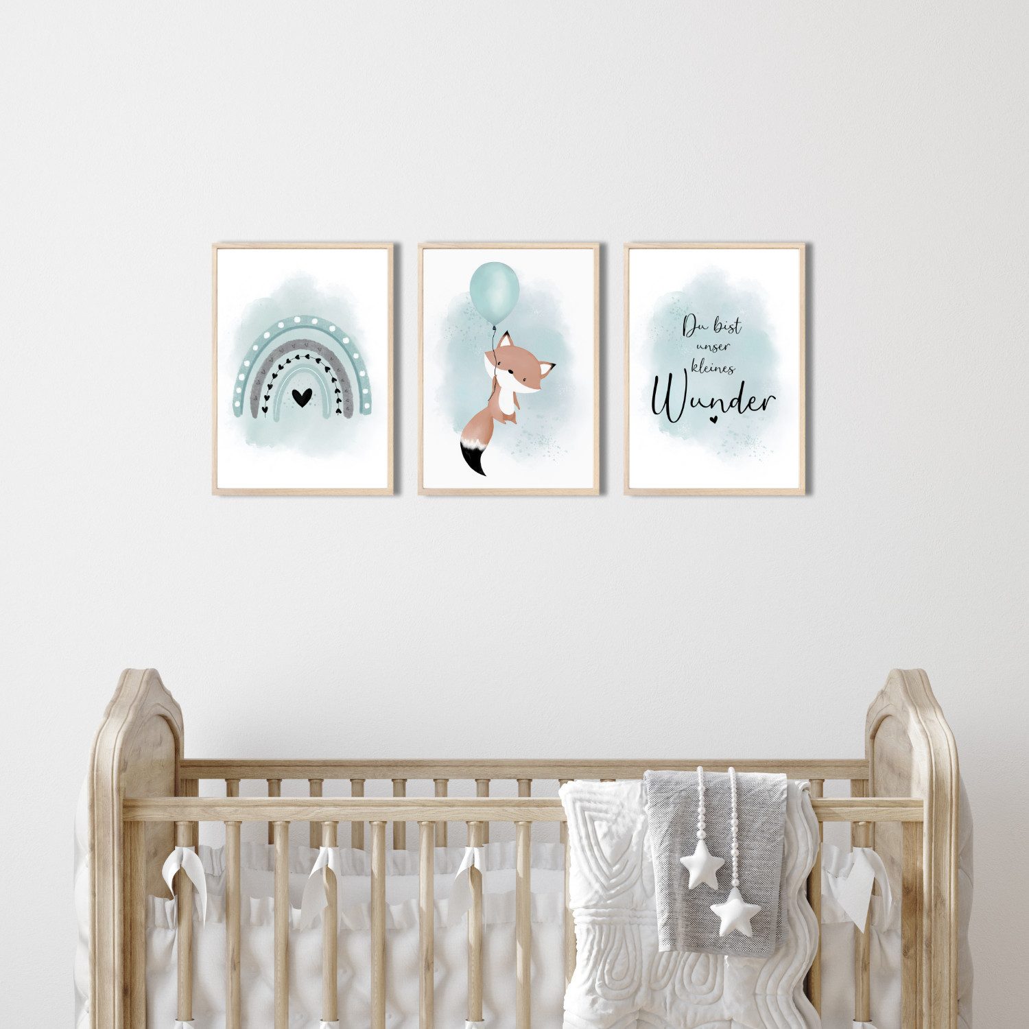 MeinBaby123® Poster Bilder Kinderzimmer, Poster Kinderzimmer Deko, Babyzimmer Deko, Spruch Wandbilder, Boho, Tiere – Bild 3 von 5