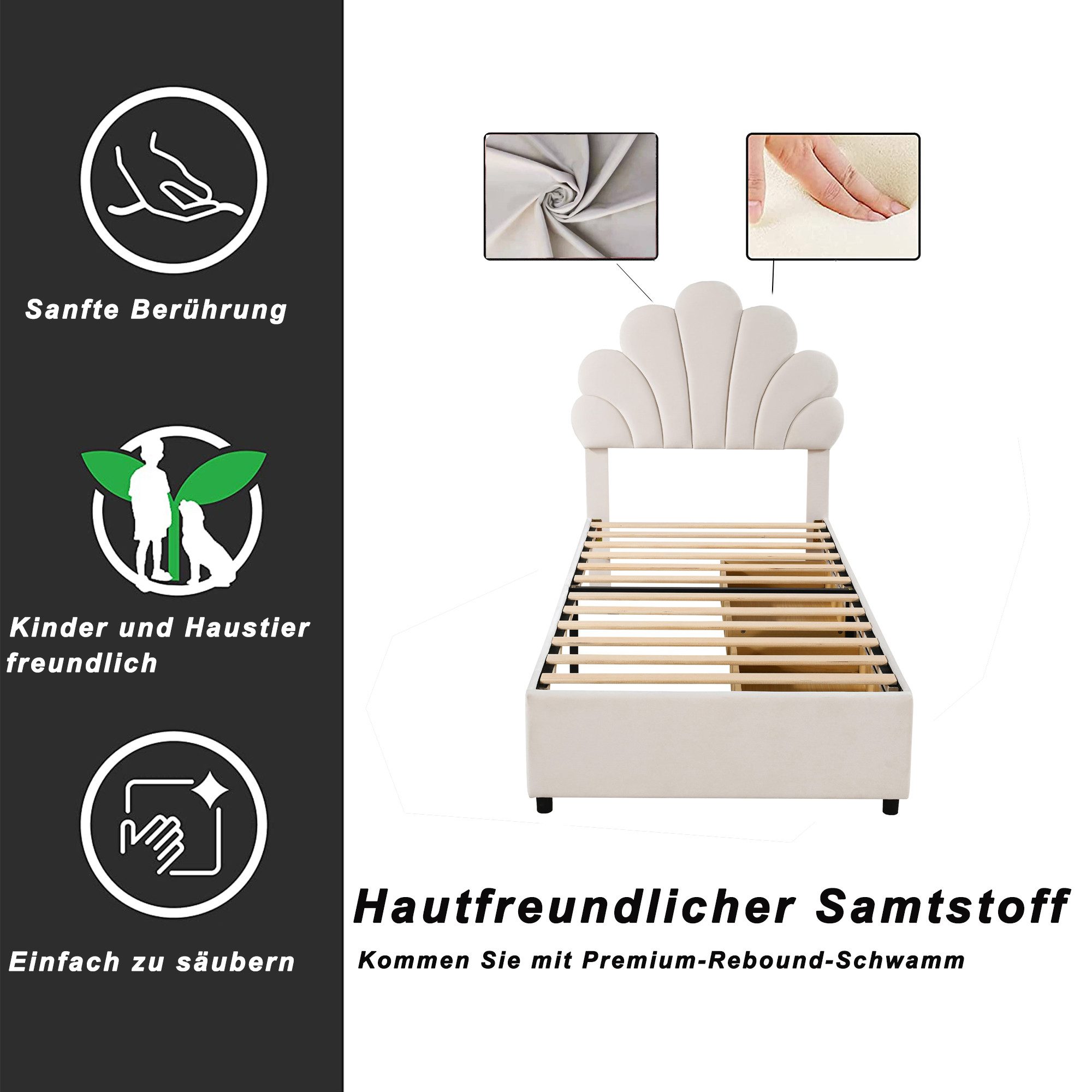 HAUSS SPOLE Polsterbett 90x200 cm mit günstig online kaufen