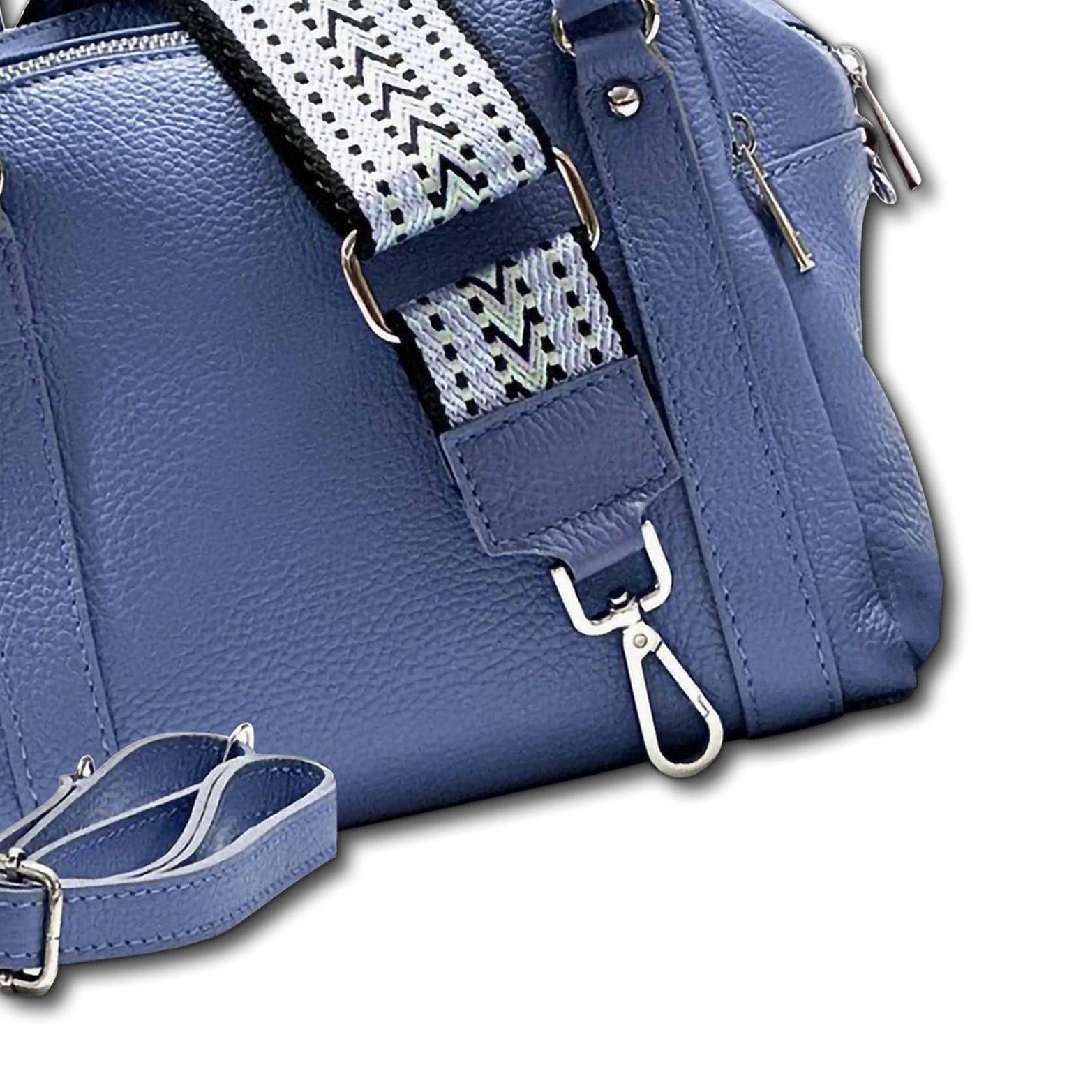 FLORENCE Umhängetasche Florence Umhängetasche Citytasche (Umhängetasche), Damen, Jugend Umhängetasche, Citytasche Leder, blau ca. 22cm x 20cm