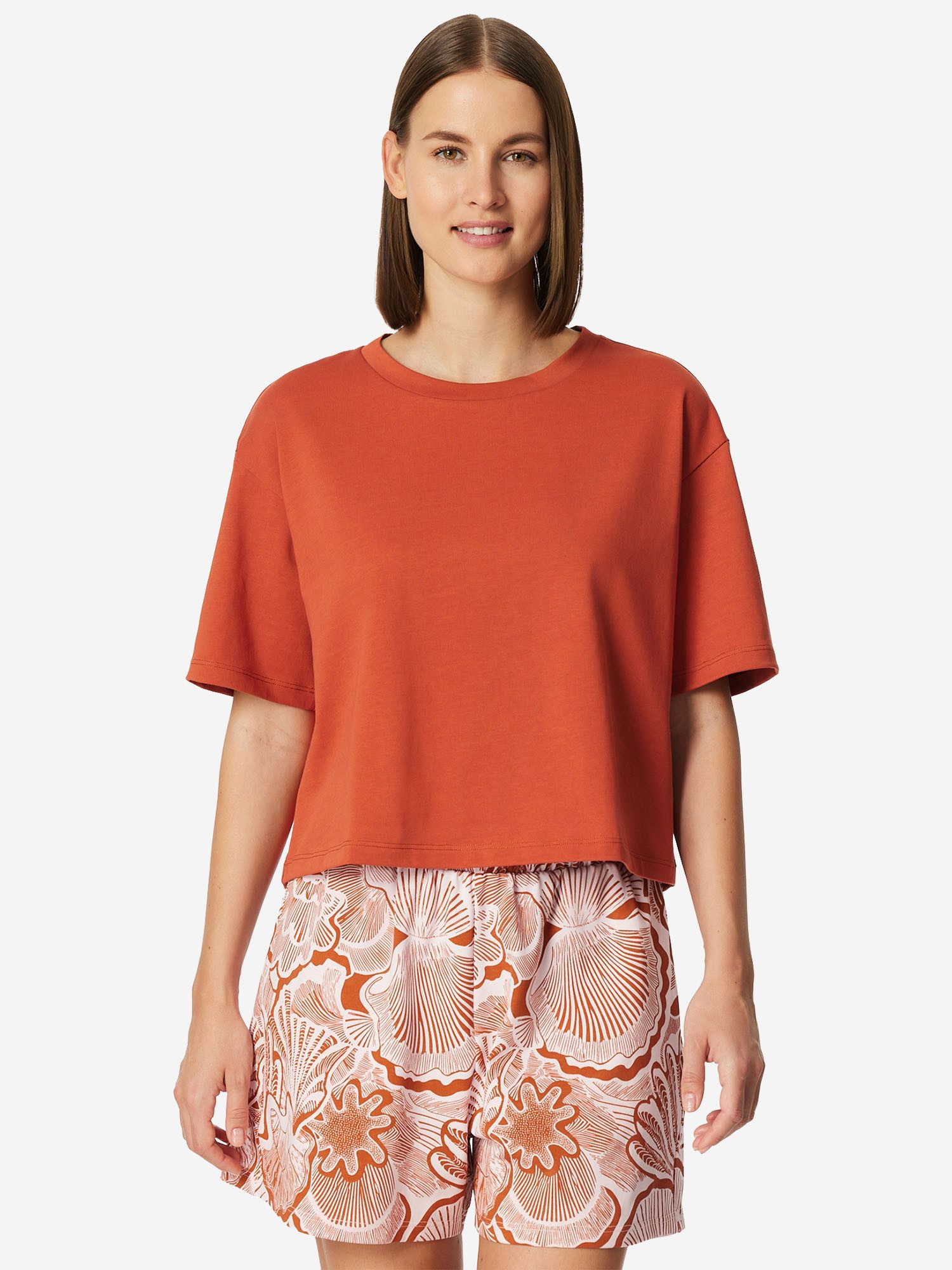 Schiesser Pyjamaoberteil Mix Relax Schlafshirt, Pyjama Shirt, Nachtshirt