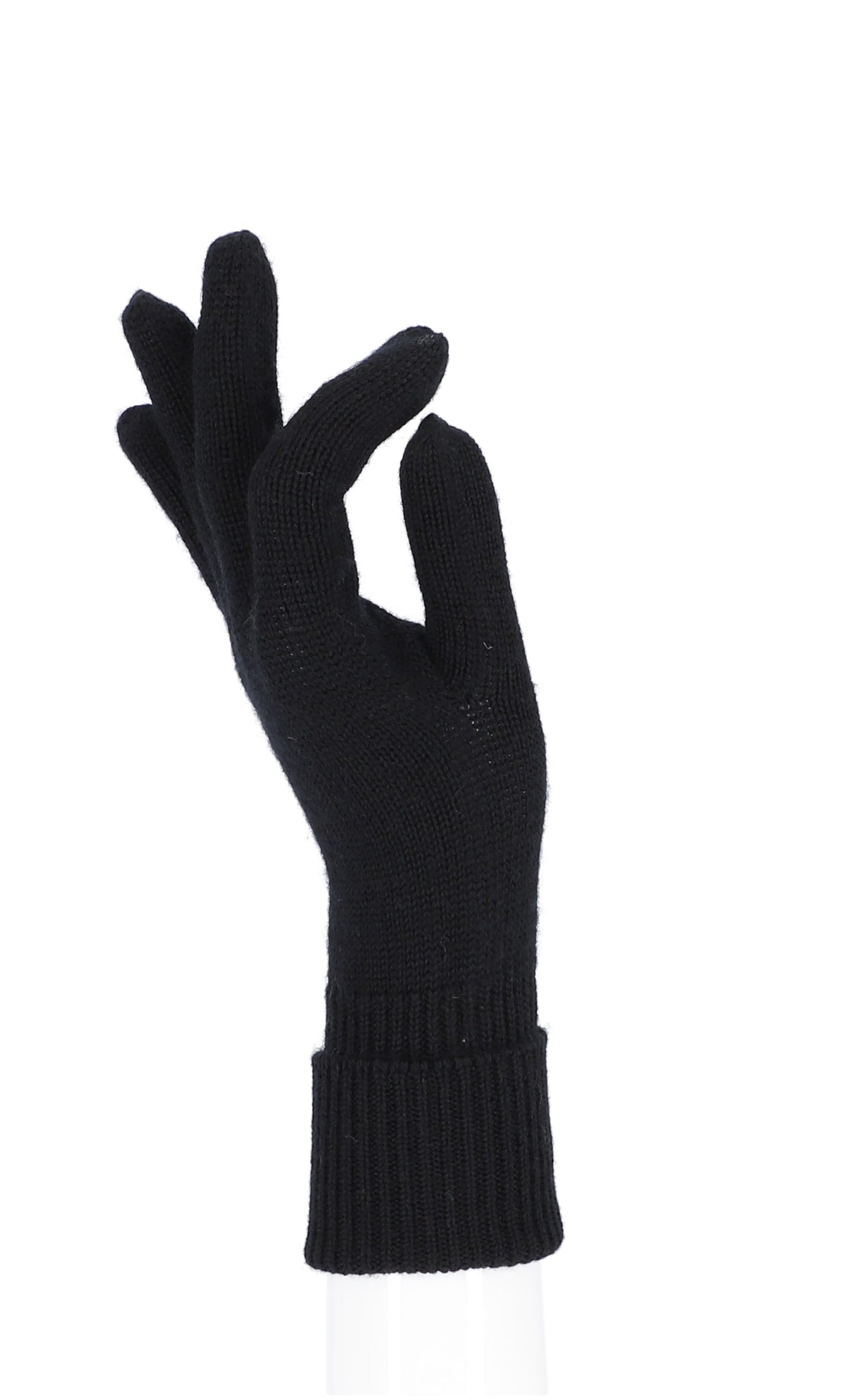 halsüberkopf Accessoires Strickhandschuhe Fingerhandschuh Herren Strickhandschuh Herren schwarz