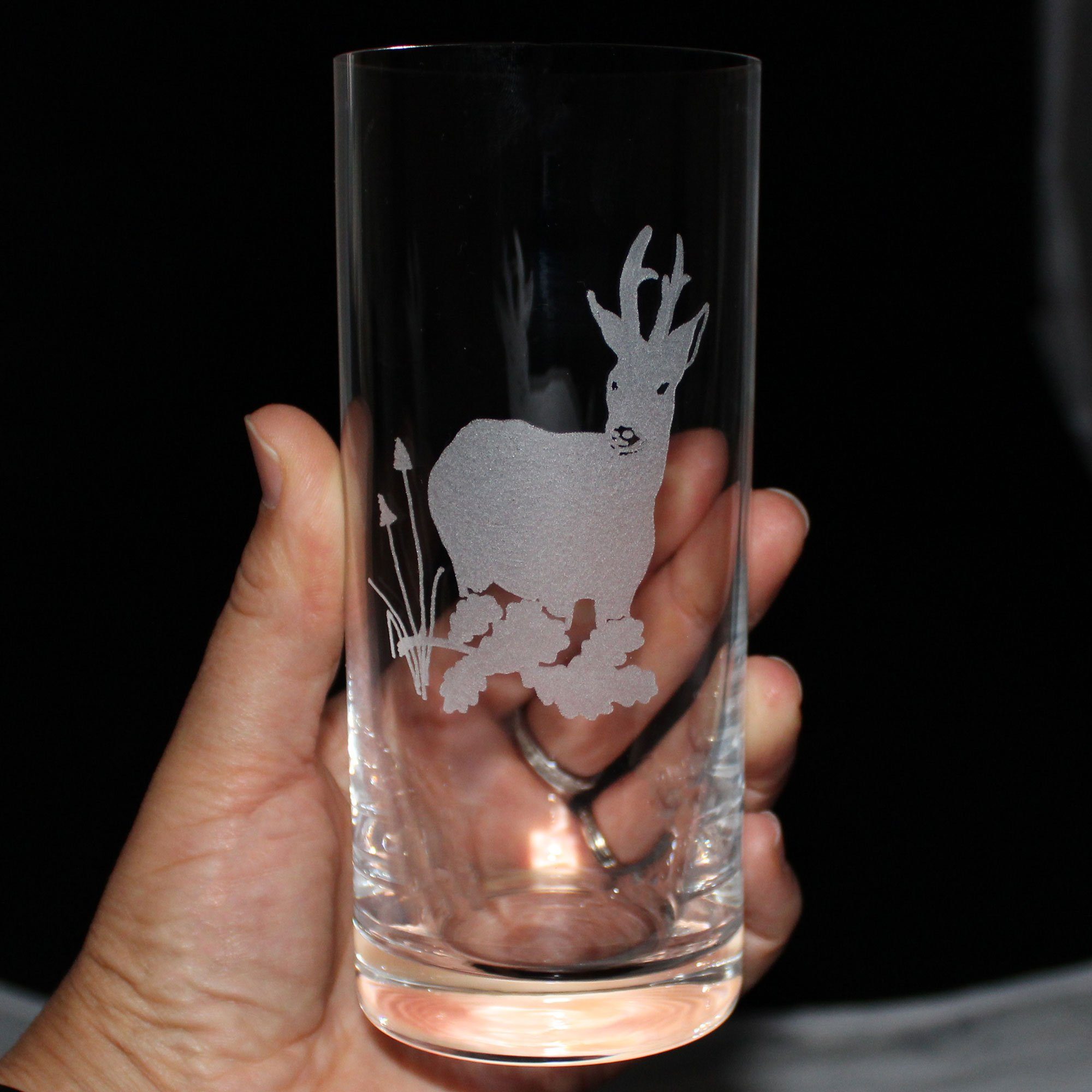 Inhalt Glas 300 Gravur, Wasserglas-Set Bohemia mit veredelt 6-teilig, ml, Crystal Kristallglas, Barline,