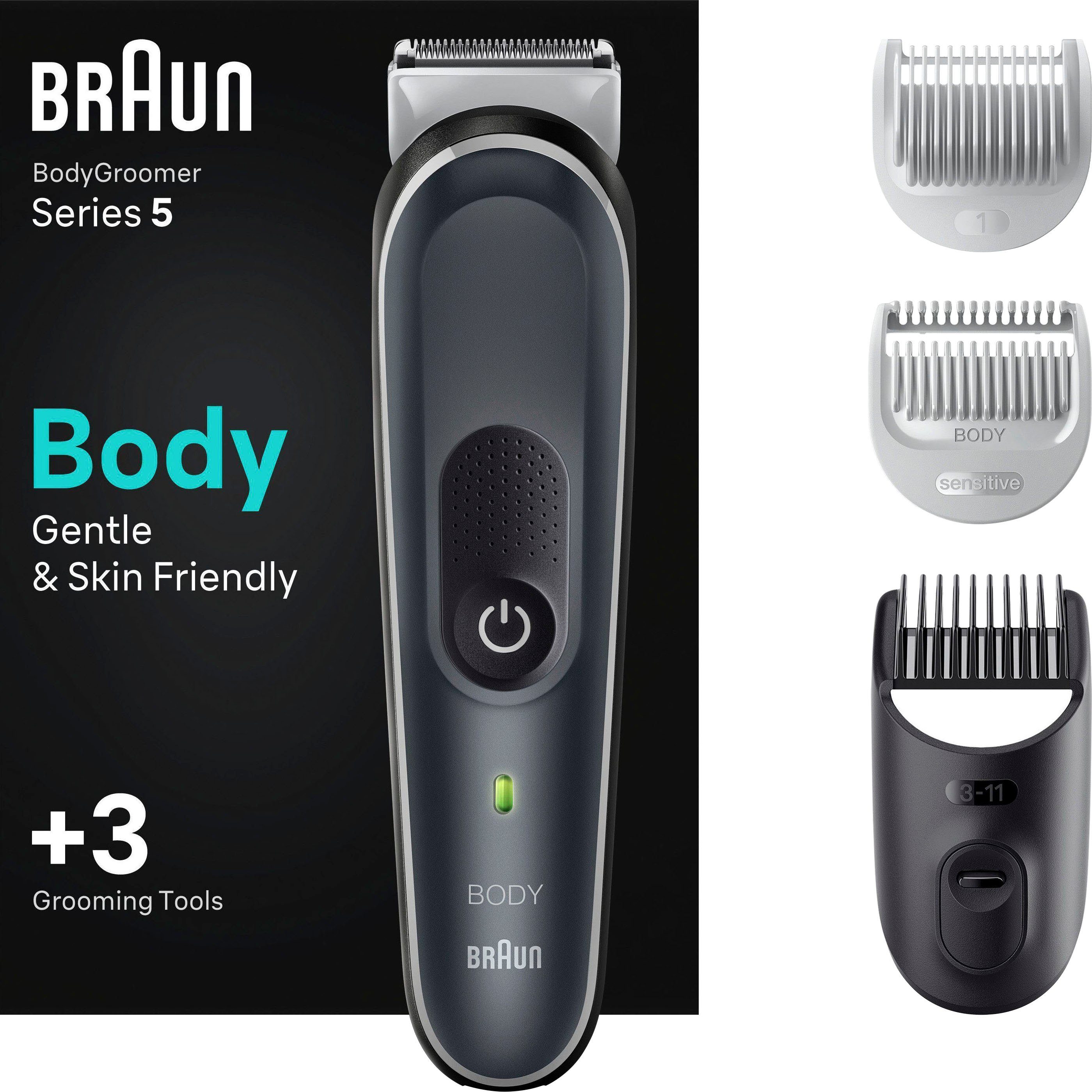 Braun SkinShield-Technologie, Haarschneider BG5340, Bodygroomer Wasserdicht