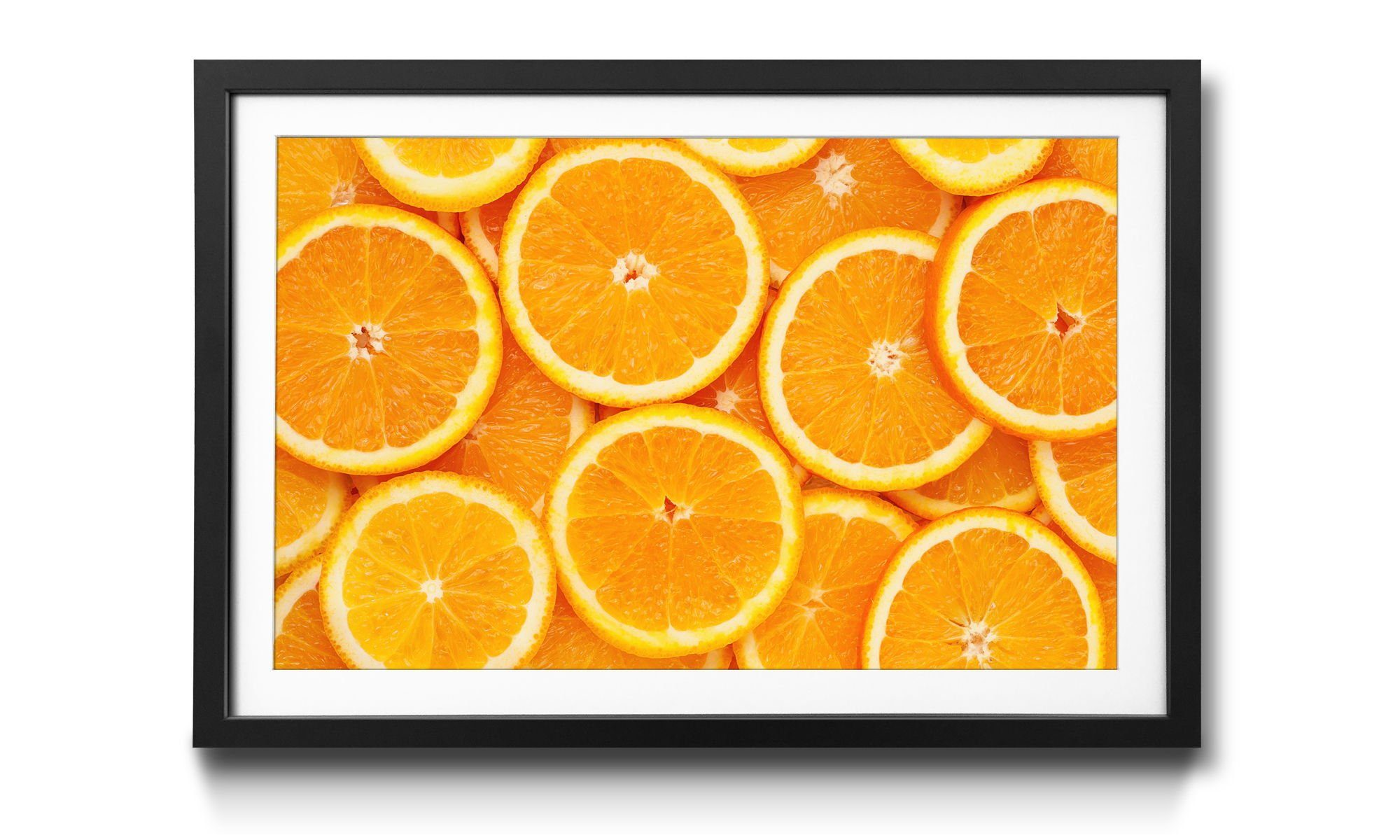 mit Wandbild, Größen erhältlich Rahmen in Früchte, WandbilderXXL Bild Orange, 4