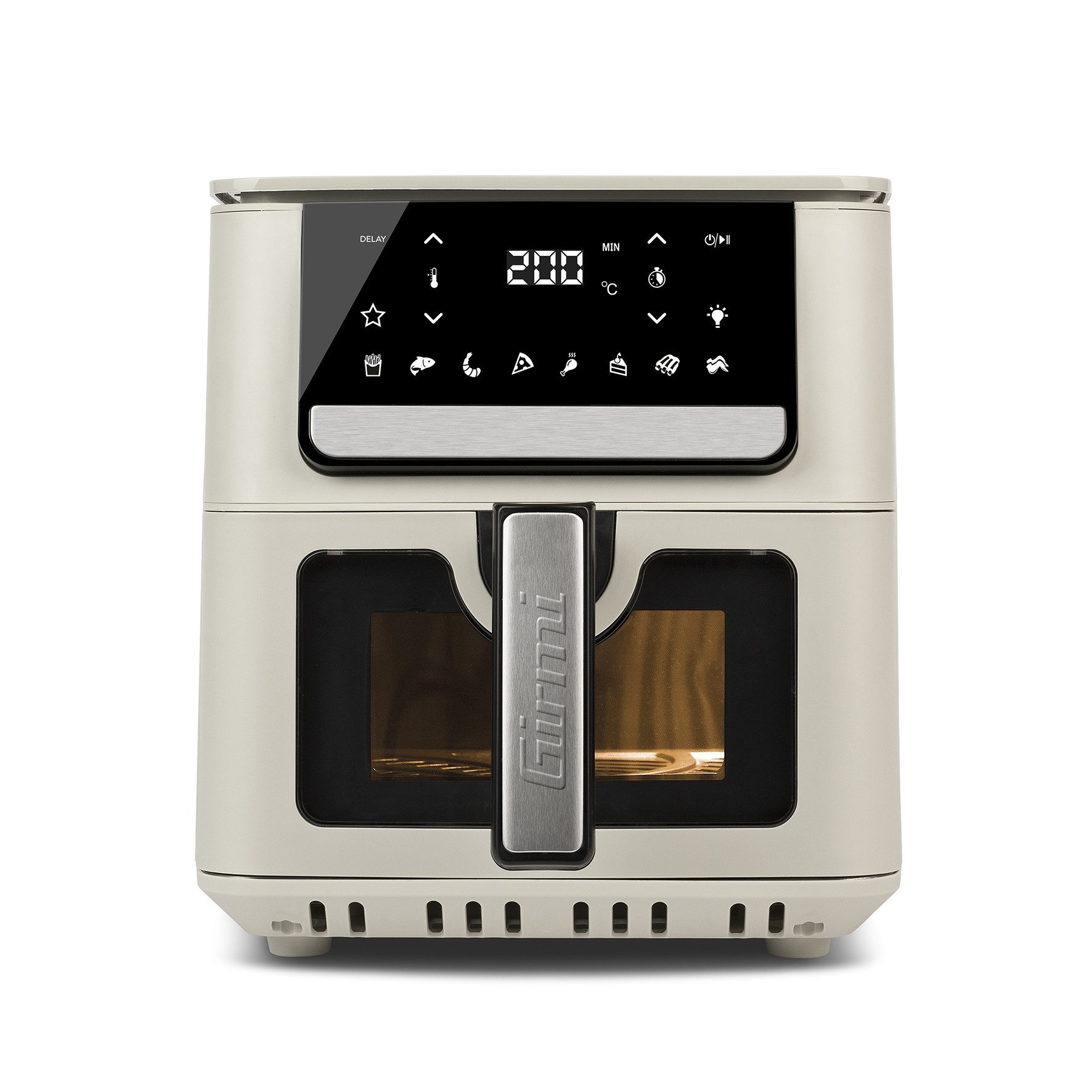 Girmi Heißluftfritteuse FG8401 Ecofrit Crisp FG84, 1700 W, 6,5 Liter, 2 Ebenen, Startzeitvorwahl, 8 Programme