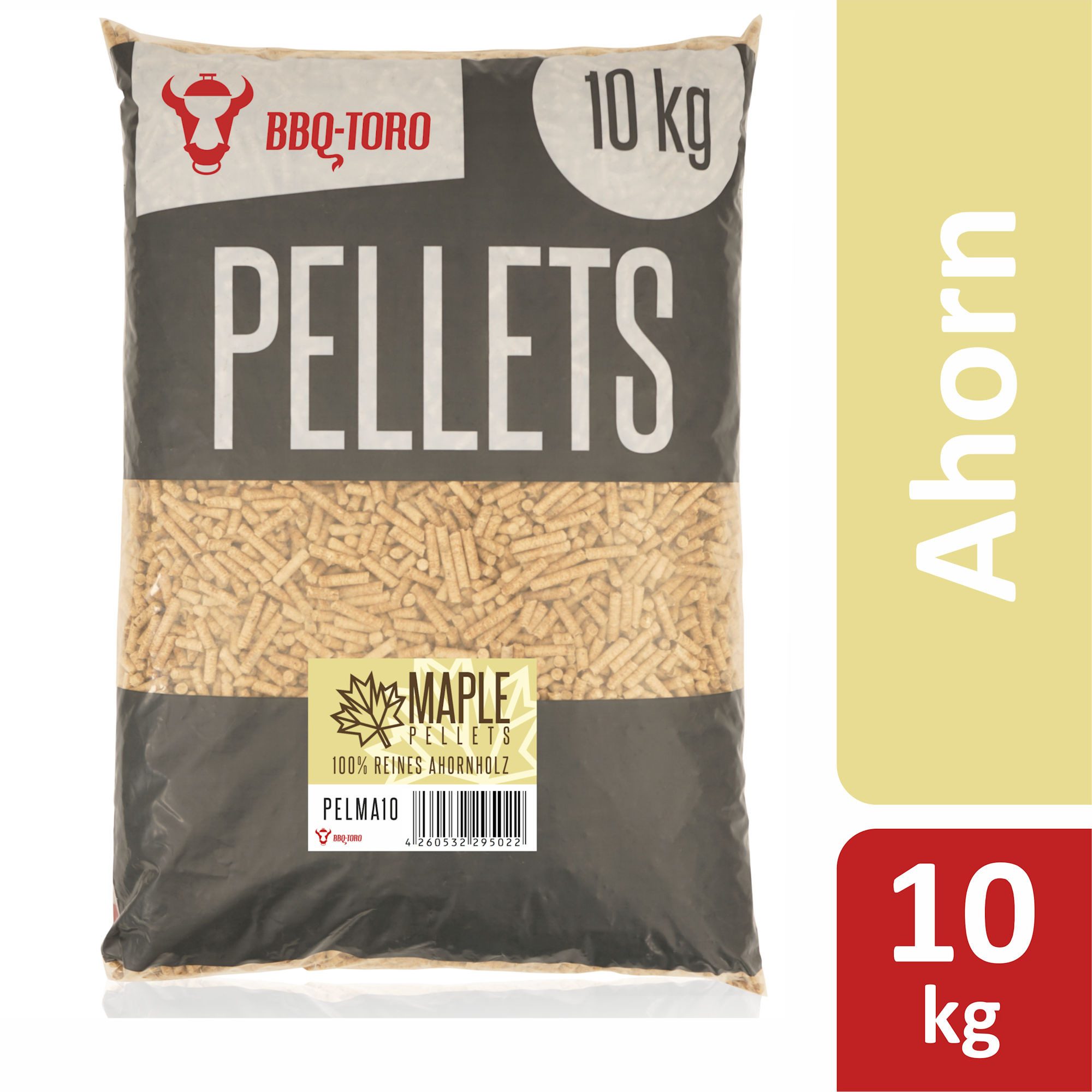BBQ-Toro Holzpellets Maple Pellets aus 100% Ahornholz, 10 kg, Grillpellets, Ahornpellets, 10.00 kg
