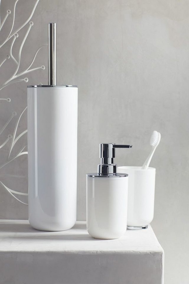 WENKO WC-Garnitur, Badezimmer in allen Wohnstilen, (WC-Bürste + Halter),  der Behälter der Bürste ist aus hochwertiger Kunststoff