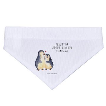 Mr. & Mrs. Panda Hundefliege Pinguin umarmen - Weiß - Geschenk, Liebesbeweis, Seevogel, Umarmung, Polyester