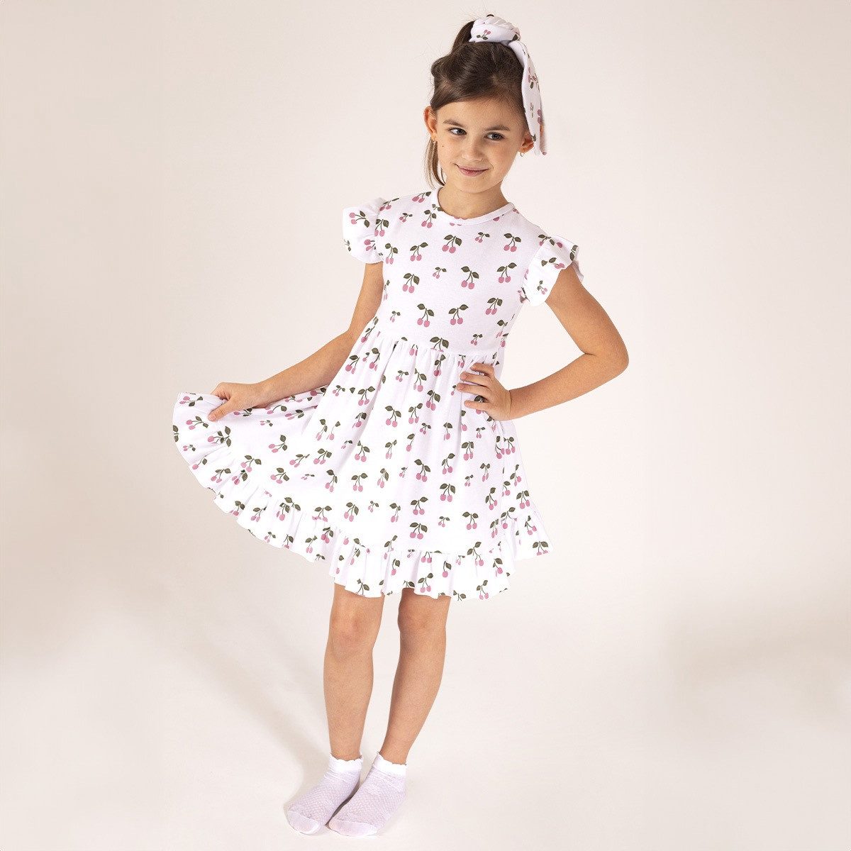 Bamar Nicol Abendkleid Mädchen Kleid, Kirschen, Emily (204167)