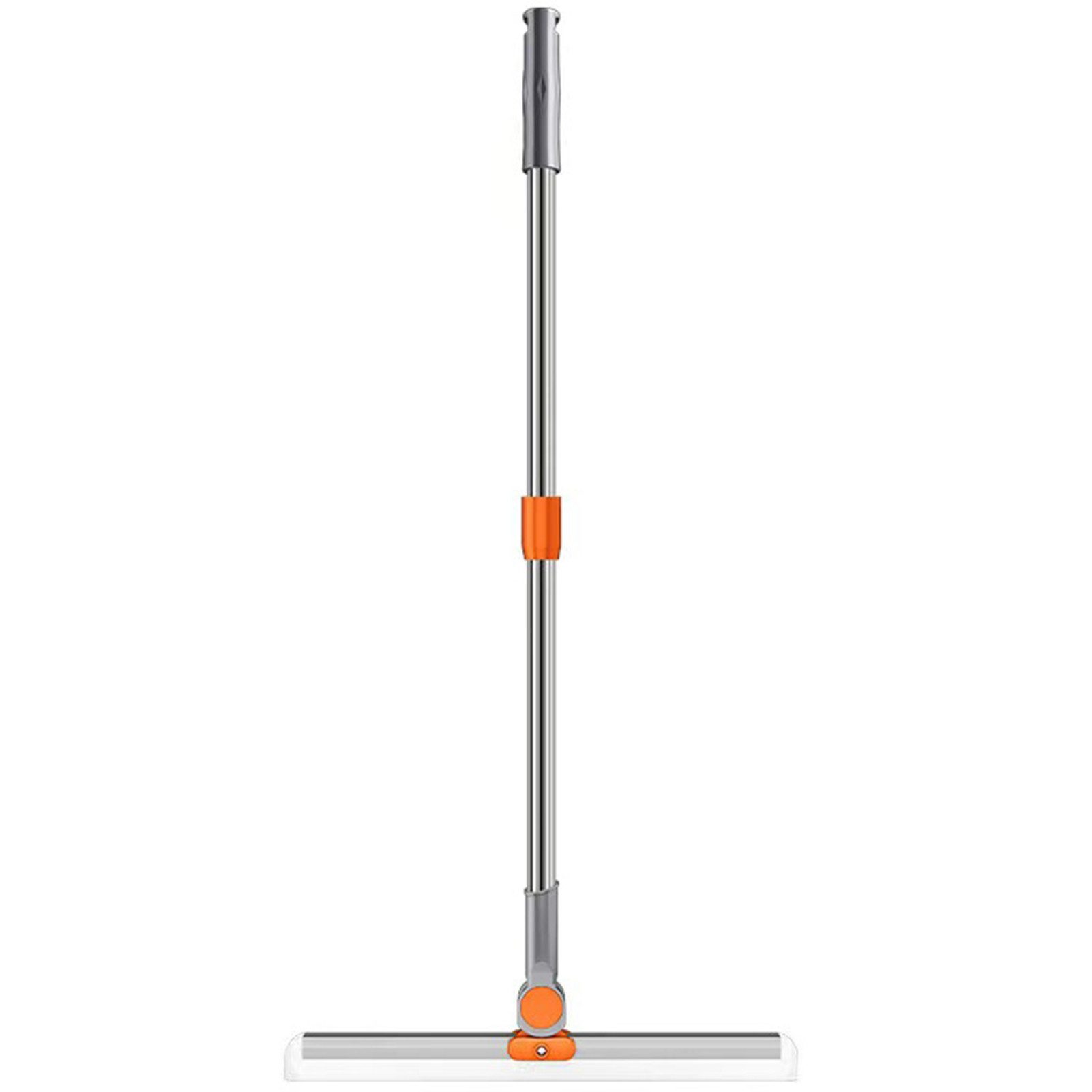 Jumpeak Wasserabzieher Zauberbesen, Wasserabstreifer, Nass- und Trockenbesen, Staubwischen, Weichgummi, rostfreier Stahl, PVE-Schaber,Orange,45*110