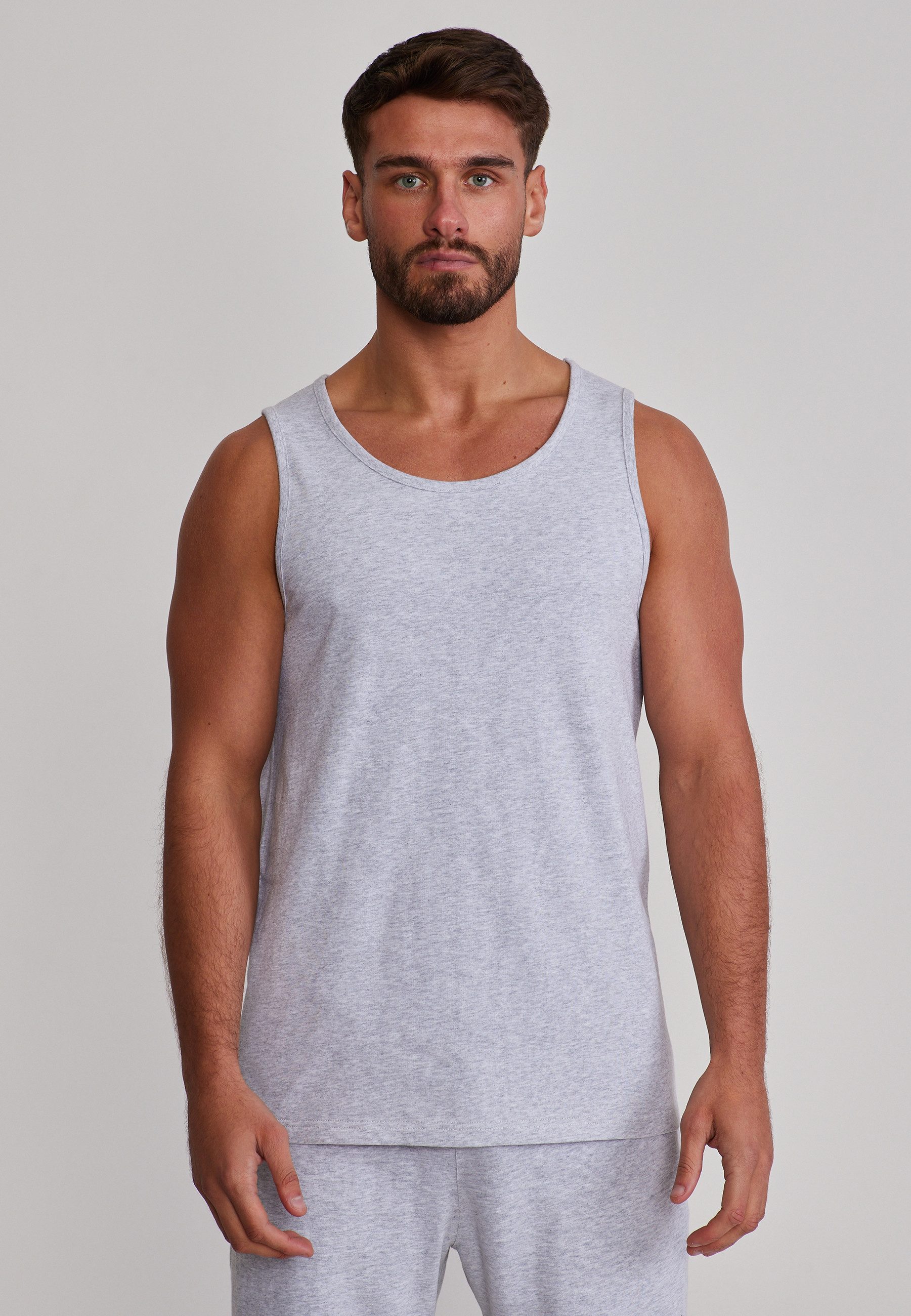 Siksilk Sweatanzug SikSilk Herren Grau Marl Vest and Shorts Set – Bild 2 von 5