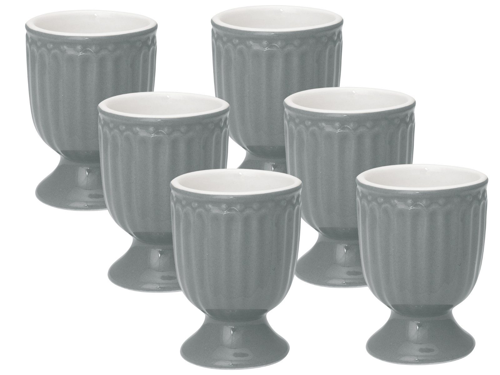 Greengate Frühstücks-Set Alice Подставки для яиц stone grey 6,5 cm Set6