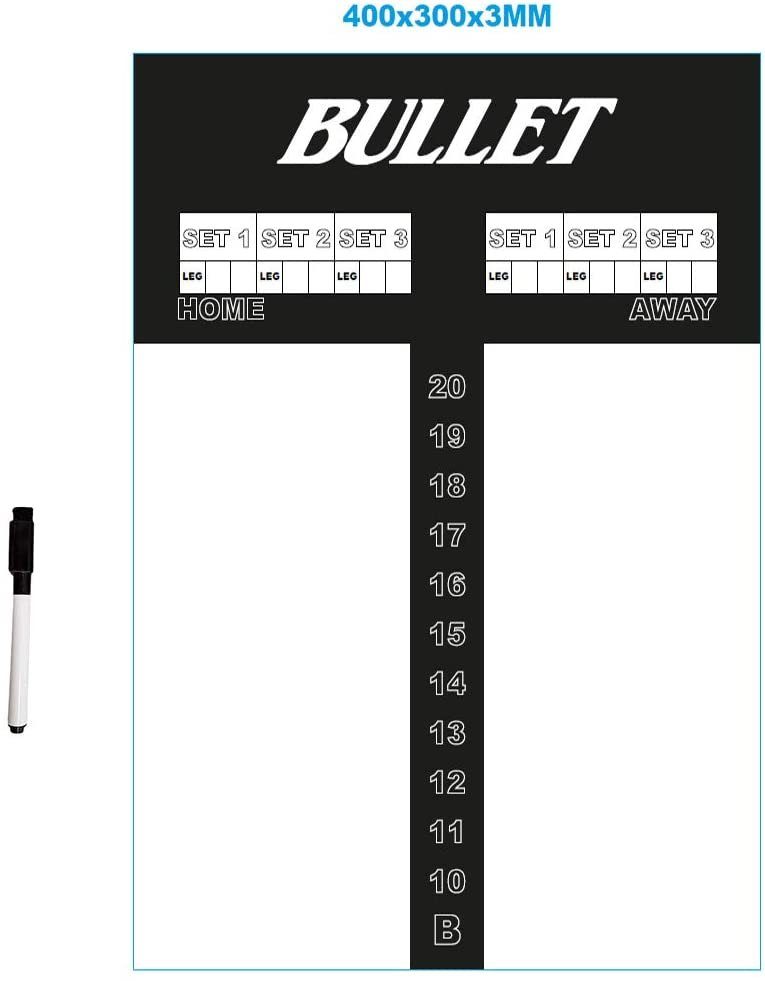 XQMAX Dartscheibe Darts Set, inkl. Scoreboard, mehrteiligem Steeldart-Set, Stift und Eraser
