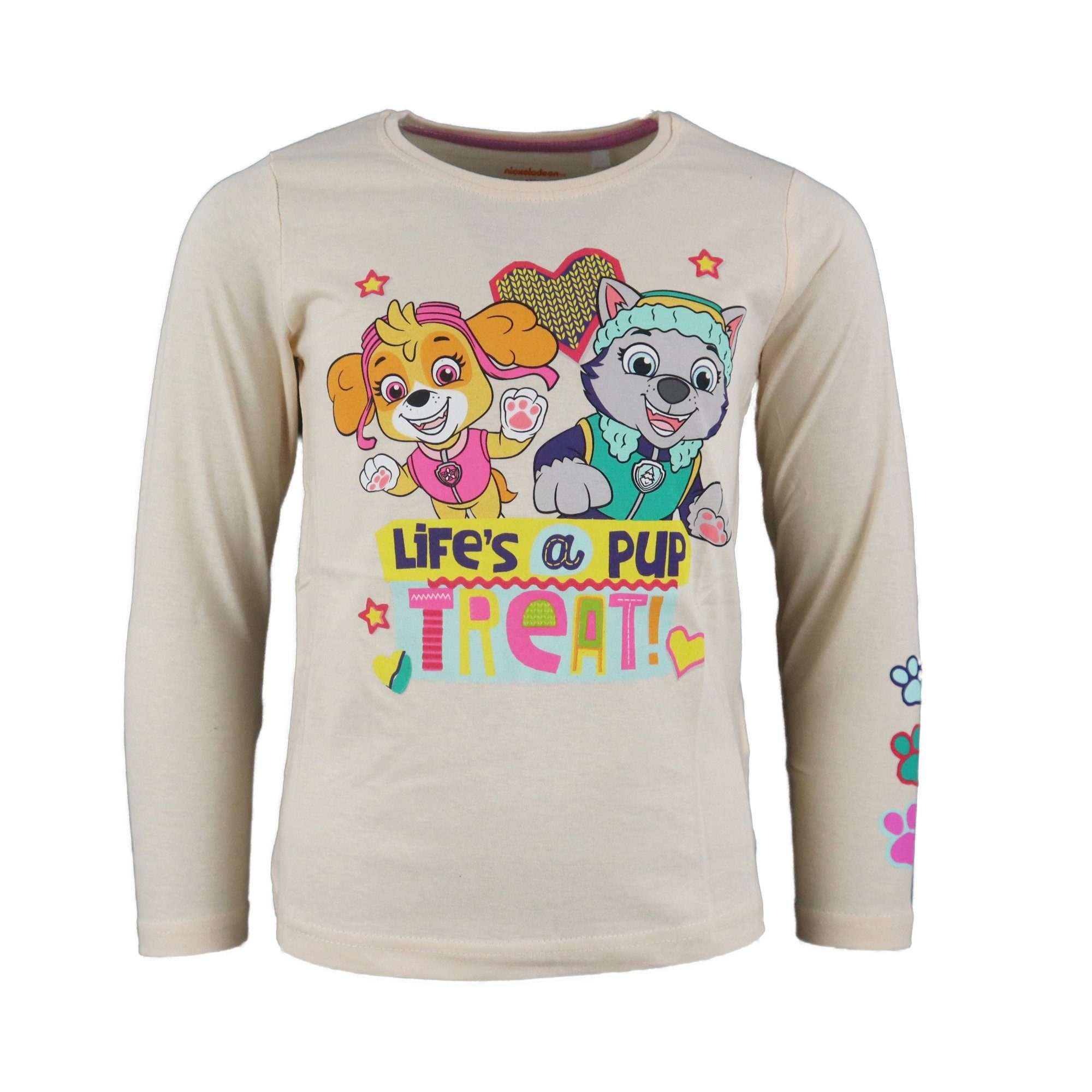 PAW PATROL Langarmshirt Paw Patrol Skye und Everest Kinder Mädchen Shirt Gr. 98 bis 128, Baumwolle
