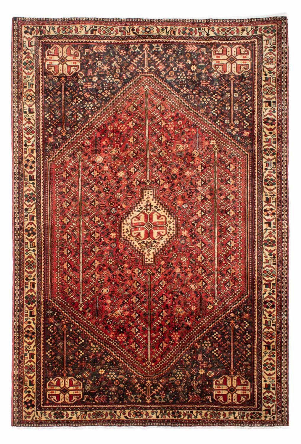 morgenland, Shiraz Zertifikat Höhe: rechteckig, 10 Unikat Medaillon x mm, cm, mit 300 211 Rosso Wollteppich