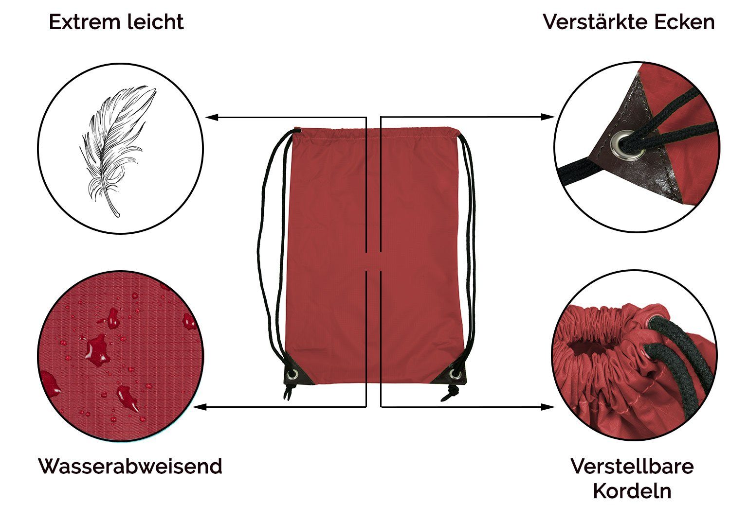 ZOLLNER Turnbeutel, wasserabweisend, 100% Polyester, 32x46 günstig online kaufen