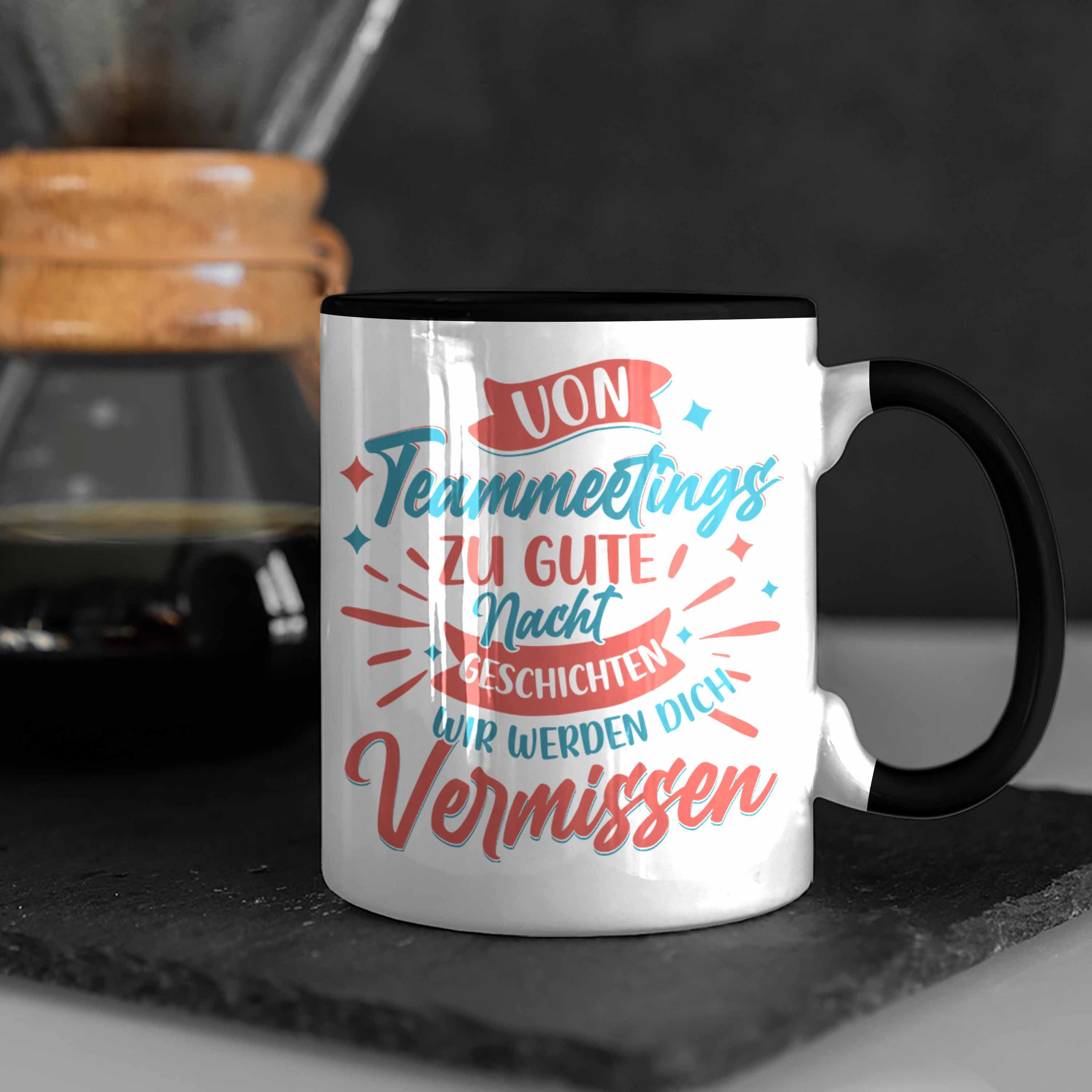 Trendation Tasse Mutterschutz Tasse Geschenk Mutterschutz Kaffeetasse Abschied Schwarz Kollegi