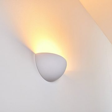 hofstein Wandleuchte »Clotes« Wandlampe aus Keramik weiß, ohne Leuchtmittel, Wandlampe mit Lichteffekt, Diese Lampe ist mit Farben bemalbar