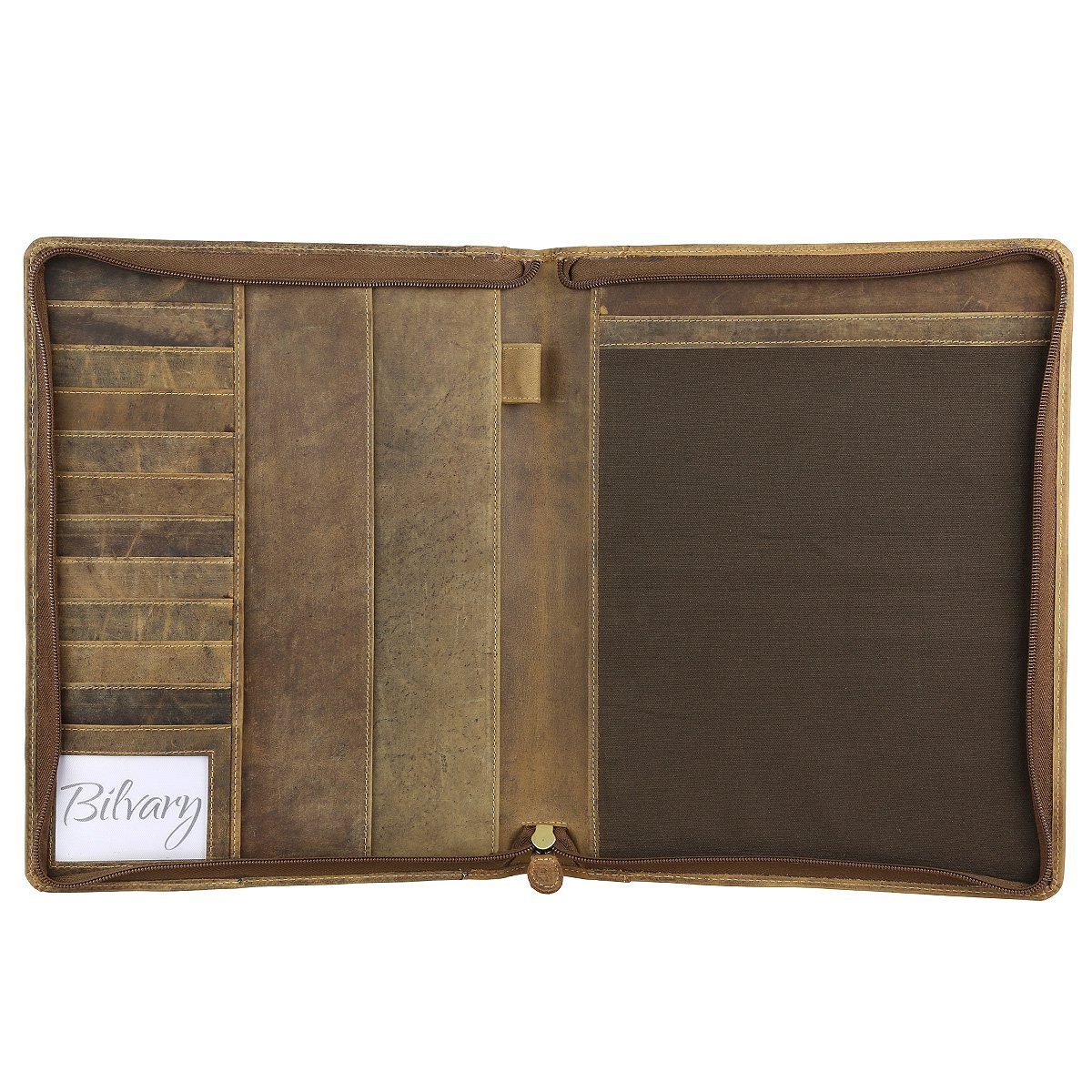 Greenburry Vintage A5 Leder Reißverschluss Schreib Produktbild-Vorschau 12