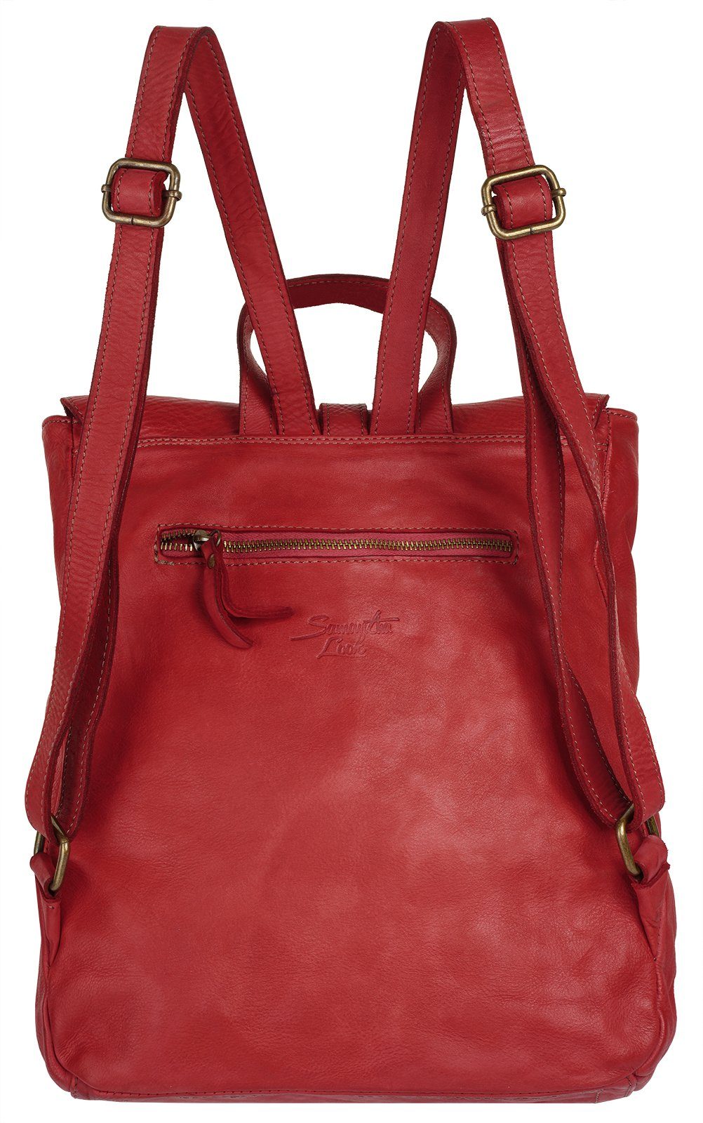Samantha Look Cityrucksack, Echt Leder, Made in Italy