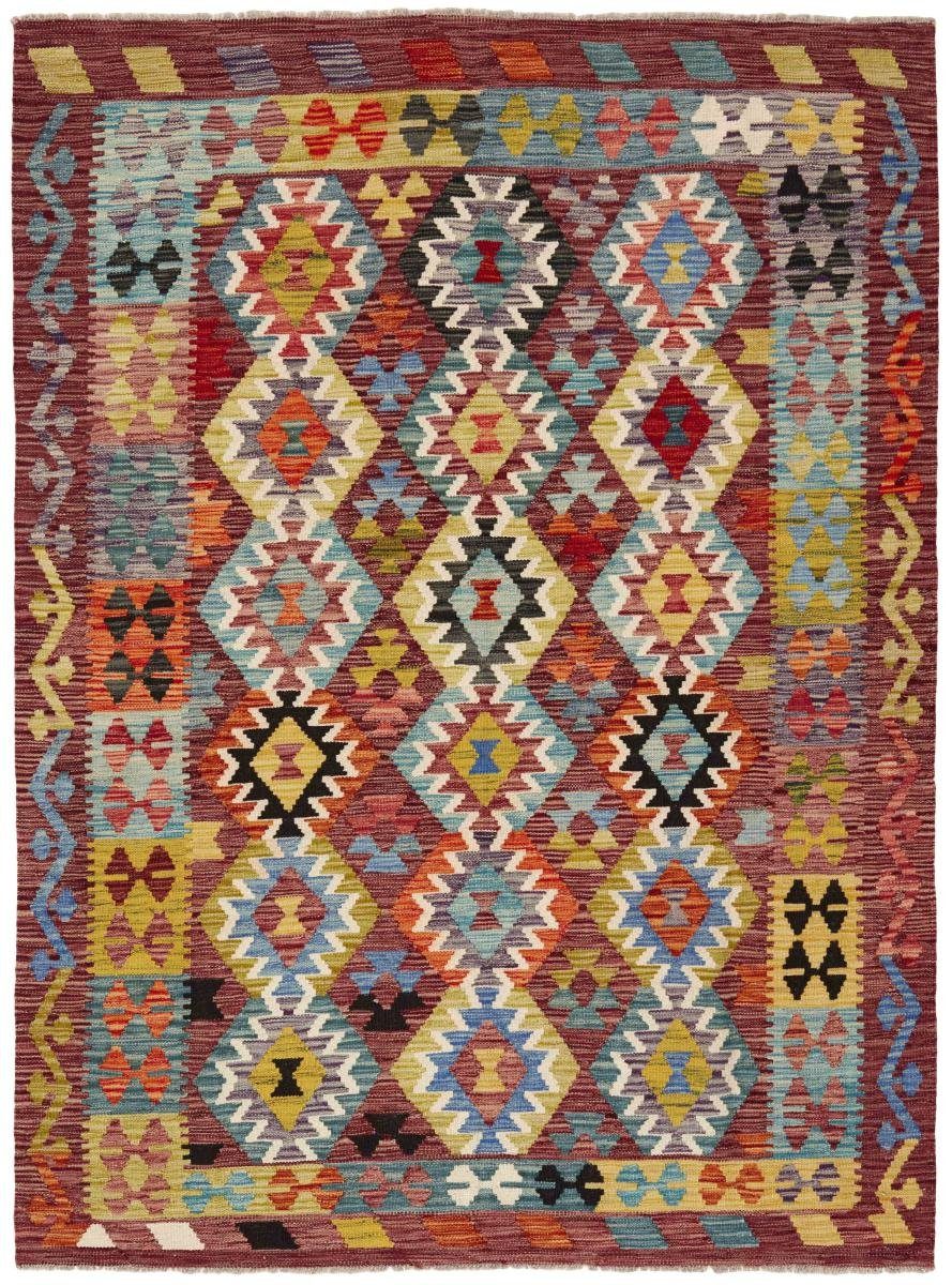 mm Orientteppich, Nain Höhe: rechteckig, Afghan Orientteppich Kelim 155x206 3 Trading, Handgewebter