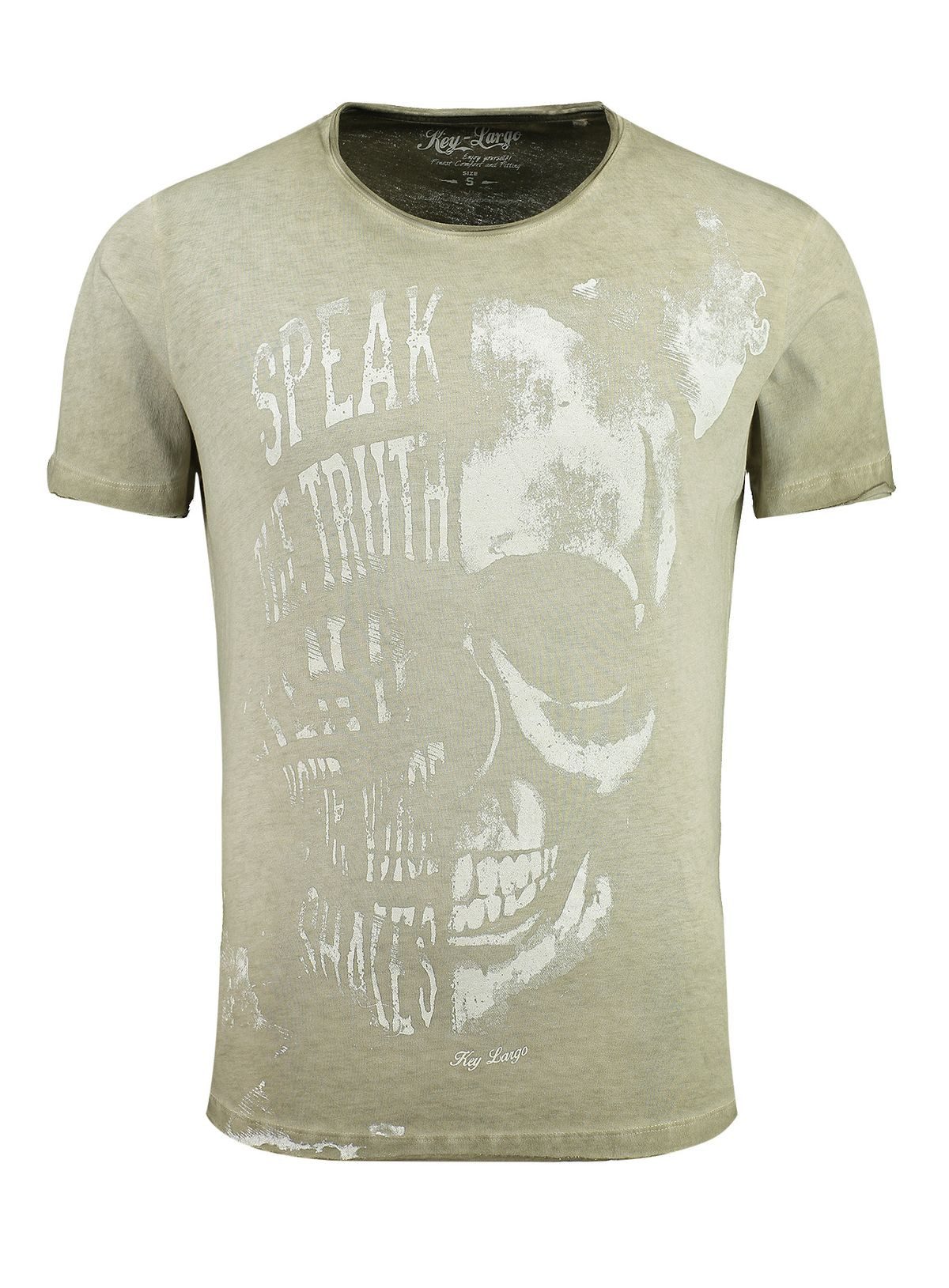 T-Shirt T-Shirt Speaker Skull Totenkopf Print Motiv vintage Look MT00194