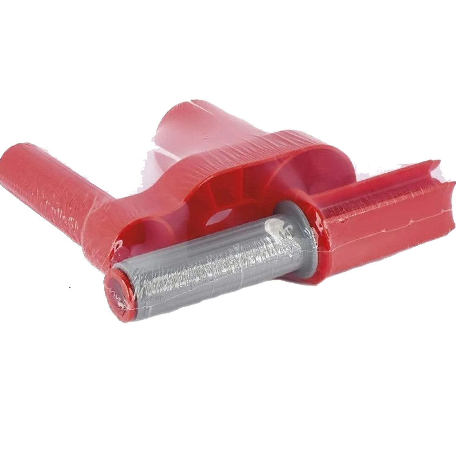 FORMAT Bügelpolster Handabroller für Stretchfolie Abrollgerät, 400-500 mm Strechfolienabroller Rot