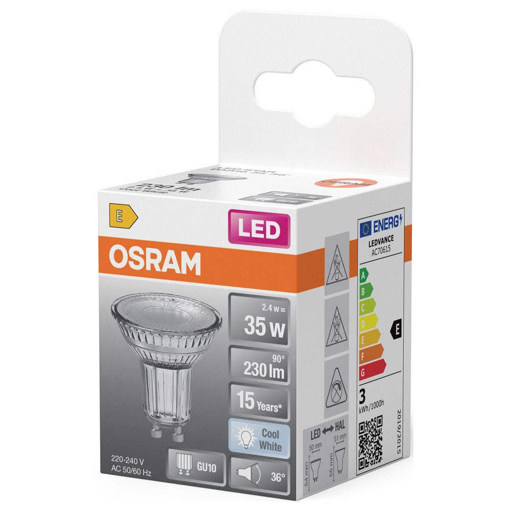 Osram LED-Leuchtmittel OSRAM HOMELIGHTING 4099854458507 LED-Reflektorlampe EEK E (A - G) GU10