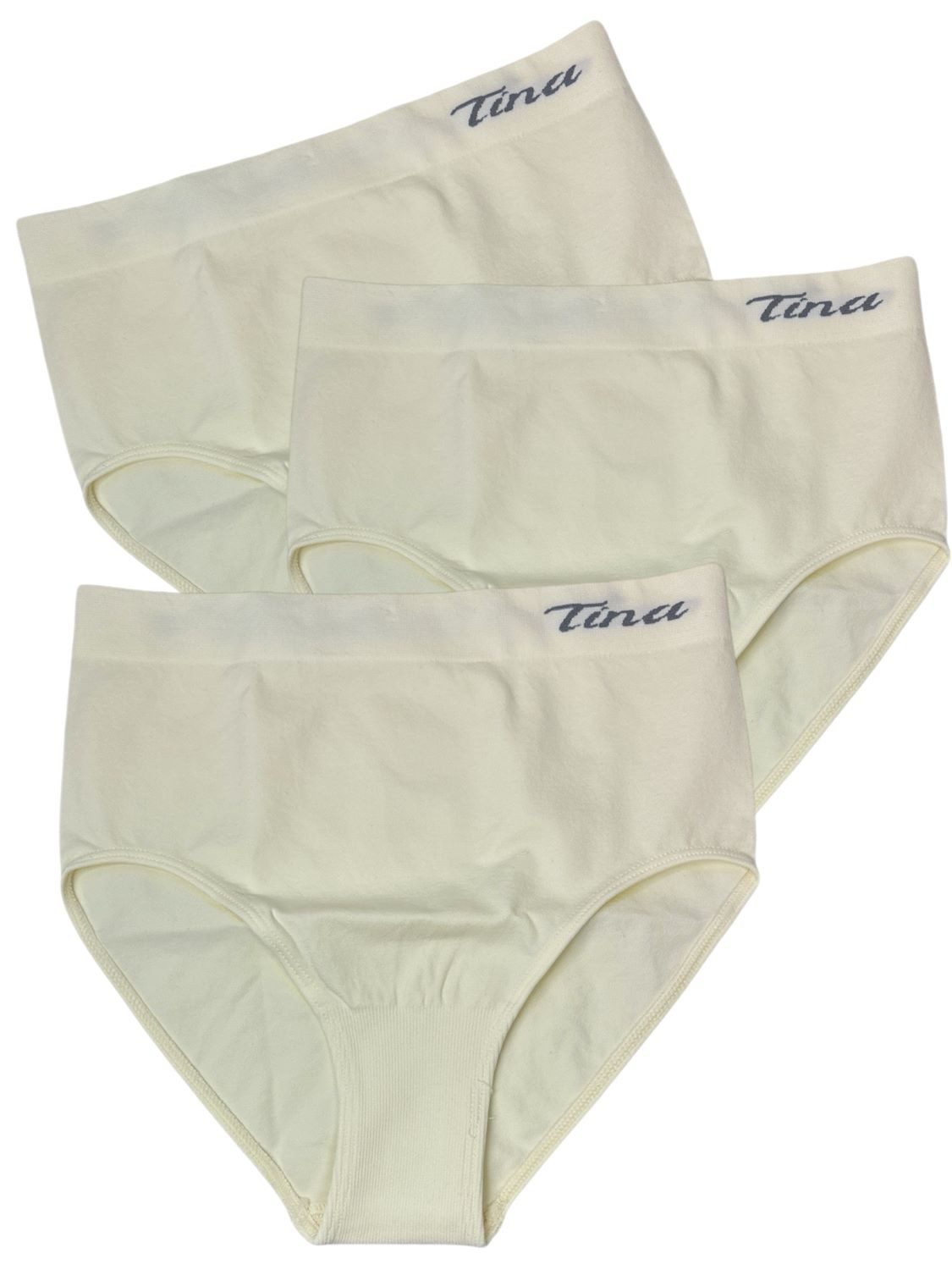 Dekker Taillenslip Damenslip "Tina" Seamless ohne Nähte super elastisch (Packung, 3er Pack) mit Logoschriftzug am Wäschebund