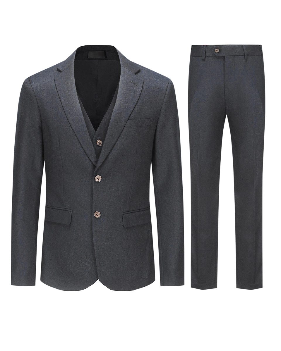 Allthemen Anzug (3 tlg) Slim Fit Hochzeitanzug mit 2 Knöpfen Anzüge für Arb günstig online kaufen