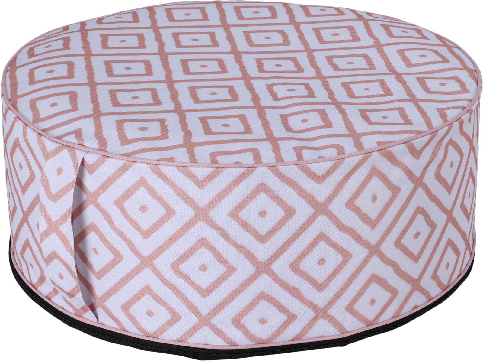 Koopman Pouf Sitzpouf Sitzkissen Campingsitz Outdoor Sitz (1-St), Rosa, Gemustert, 55x25cm, aufblasbar, Camping / Festival