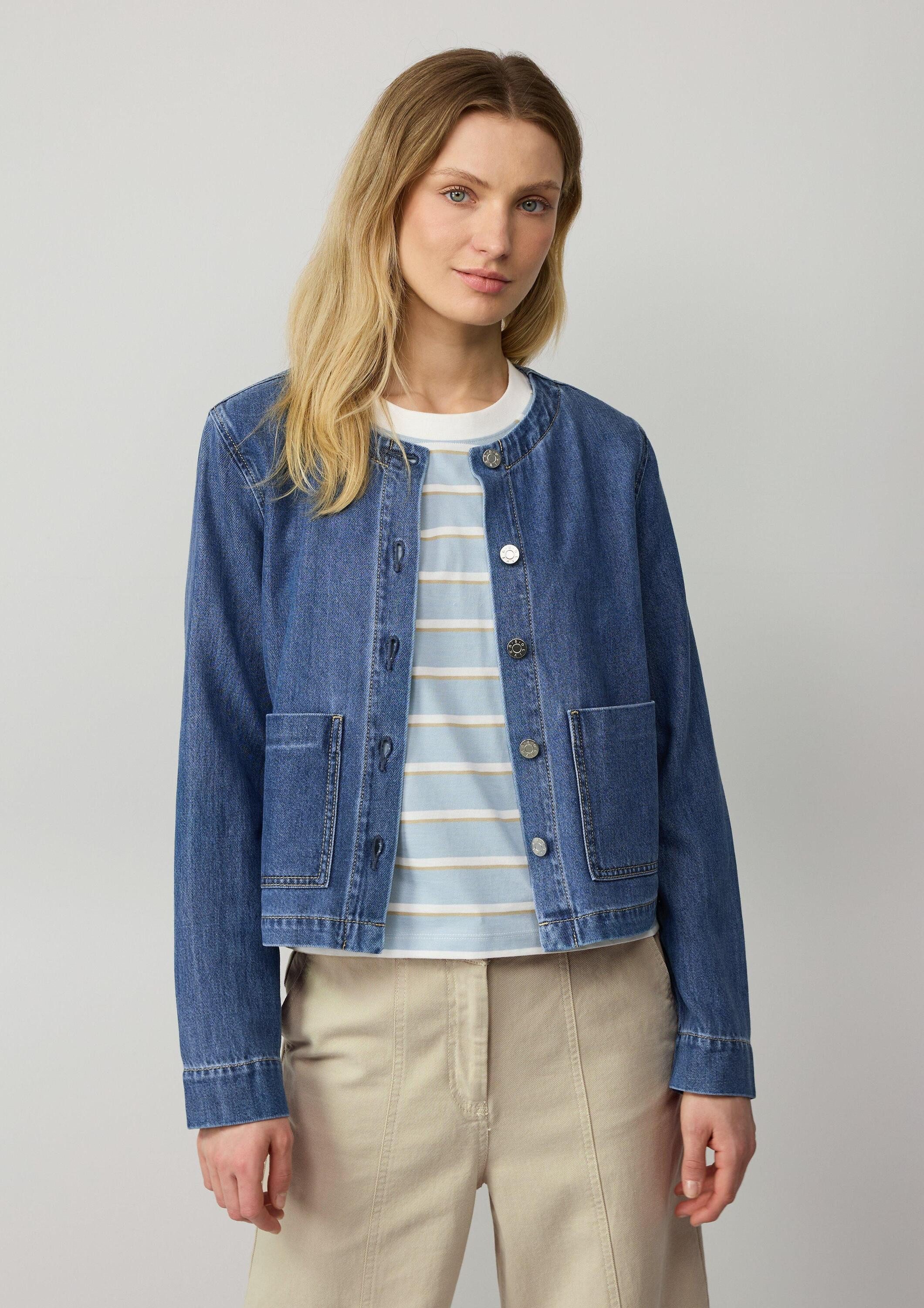 s.Oliver Funktionsjacke Indoor-Jacke Verkürzte Denimjacke mit aufgesetzten günstig online kaufen