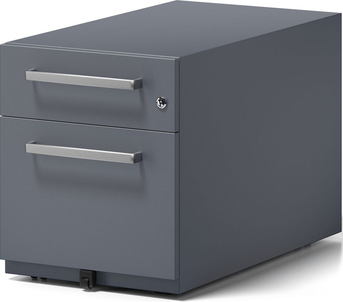 Bisley Container Rollcontainer Note Griff 1 Schublade 1 HR-Schublade anthrazitgrau