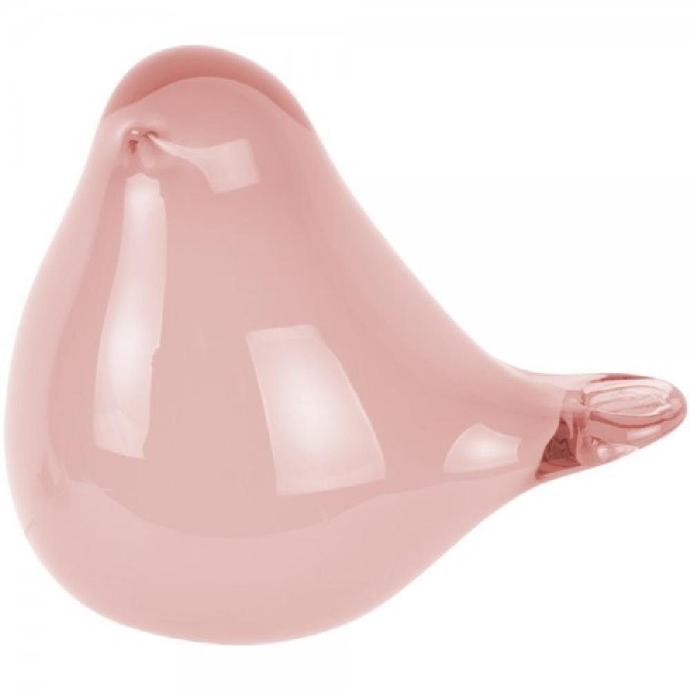 Present Time Skulptur Vogel Fat Bird Glas Soft Pink (Large)