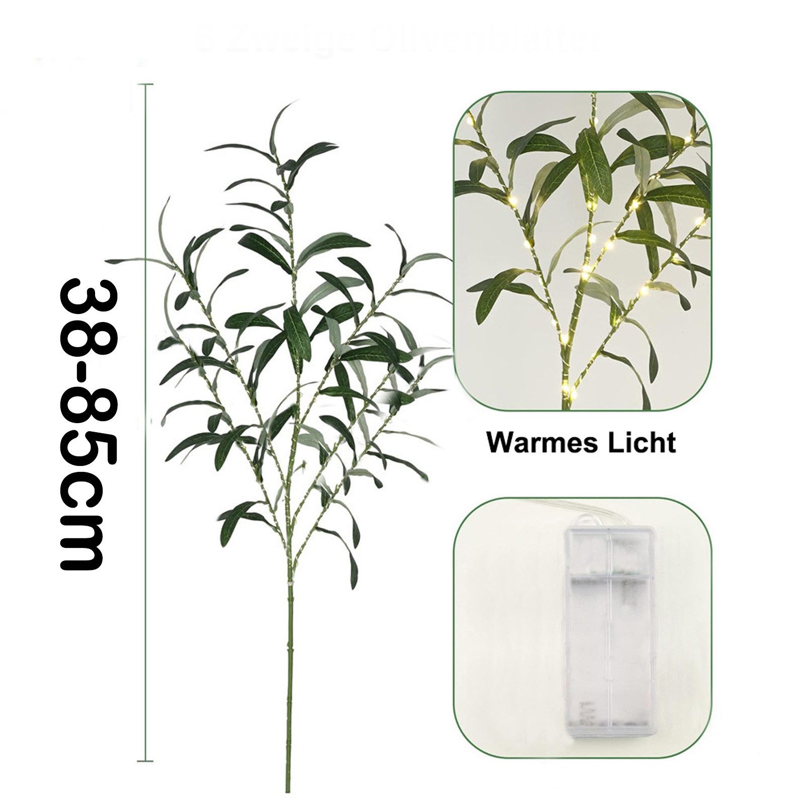 Jibenhome Leuchtzweig LED-Dekolicht Batteriebetrieben LED-Leuchtzweig Beleu günstig online kaufen