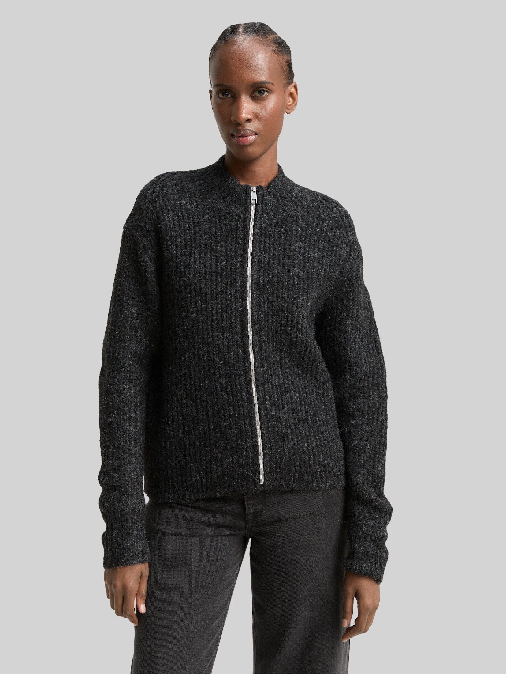 TOM TAILOR Denim Cardigan Pullover & Strickjacken Cardigan mit Reißverschluss