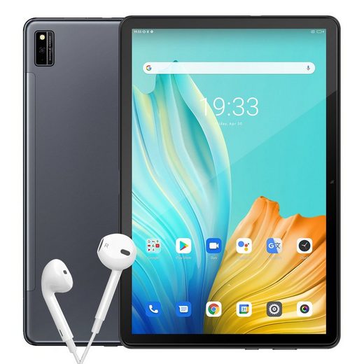 blackview Blackview Tab10 Tablet 10,1 Zoll, Android 11 Ultraschnelles Tablet WiFi 4G Dual SIM,4GB RAM 64GB ROM (TF 128GB) Octa-Core, Akku 7480mAh, 1920x1200 FHD+,13MP Kamera,Bluetooth,OTG,Schnellladung+Kopfhörer+Hülle Tablet (10.1", 64 GB, 24 Monate Garantie, Telefonfunktion)