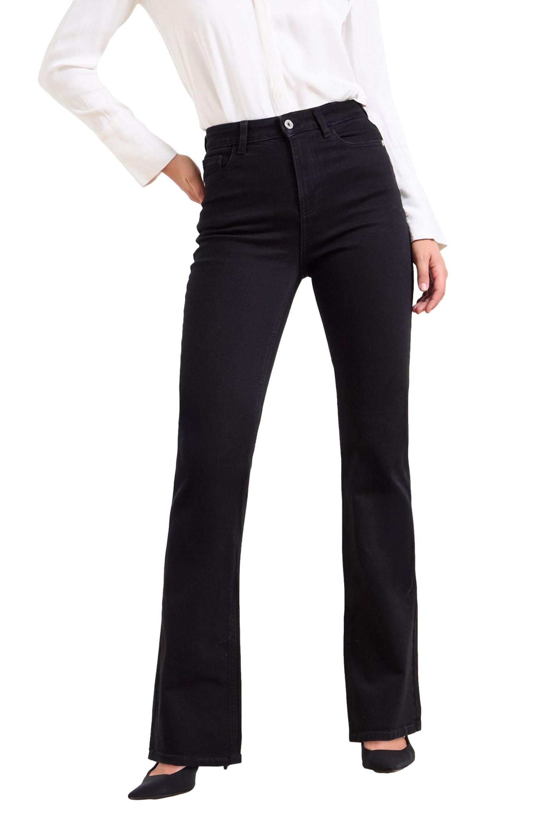Slim-fit-Jeans Lipsy Slim Fit Hochbund-Schlagjeans, Kurzgröße