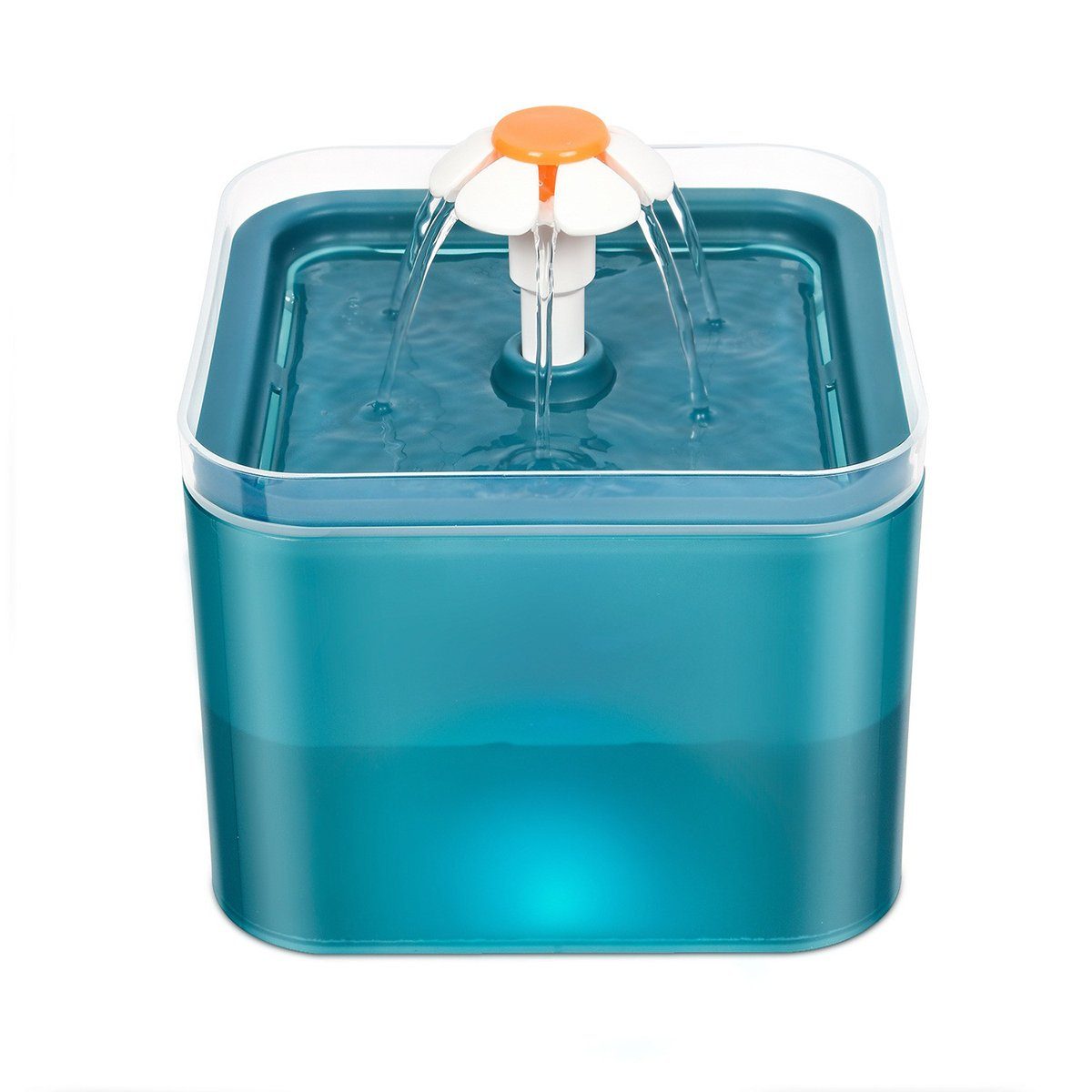 Trinkbrunnen 2L Katzen Trinkbrunnen mit LED-Licht 3 Wasserflussmodi