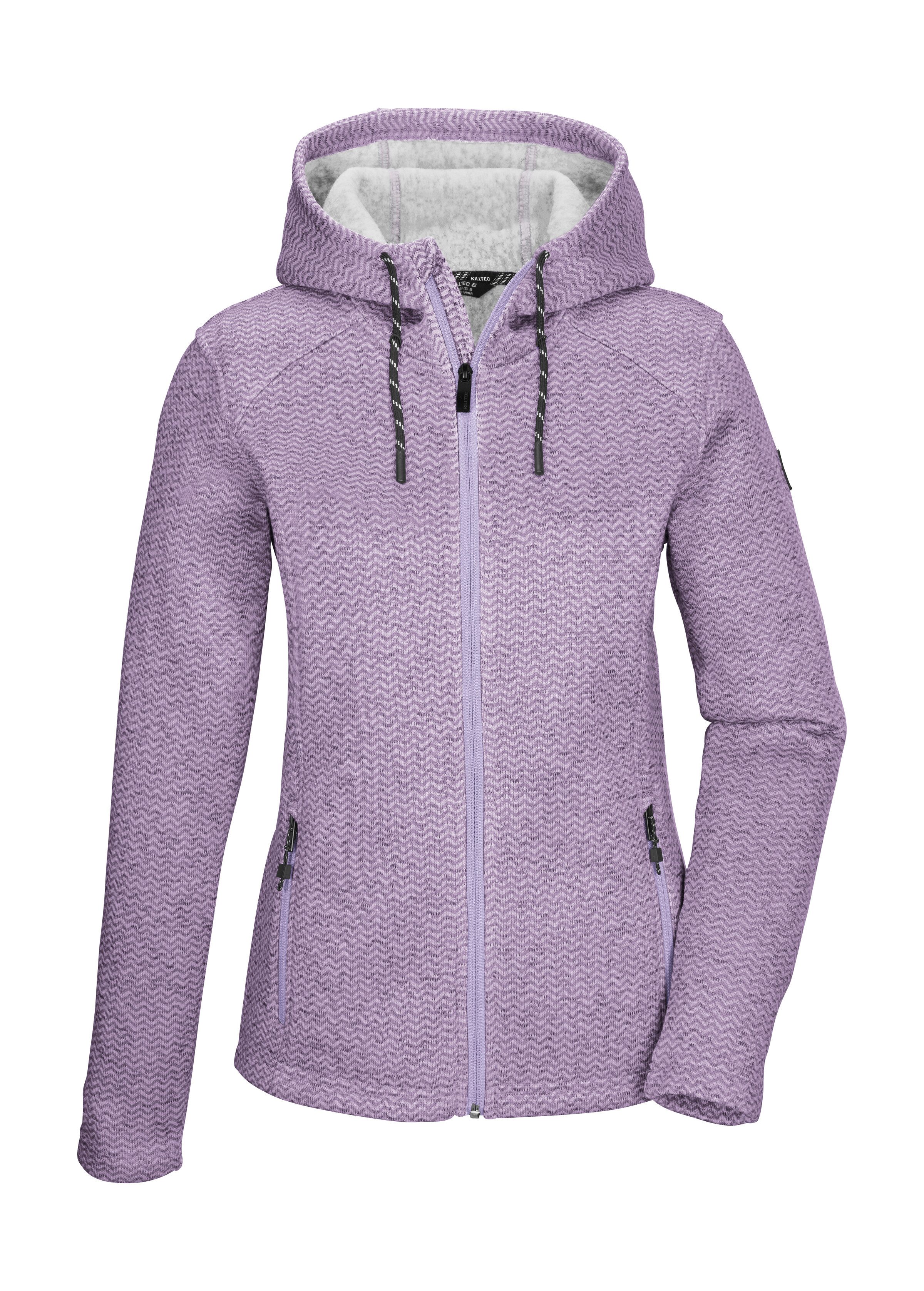Killtec Fleecejacke KOW 5 WMN KNTFLC JCKT Strickfleecejacke mit verstellbarer Kapuze und Kinnschutz