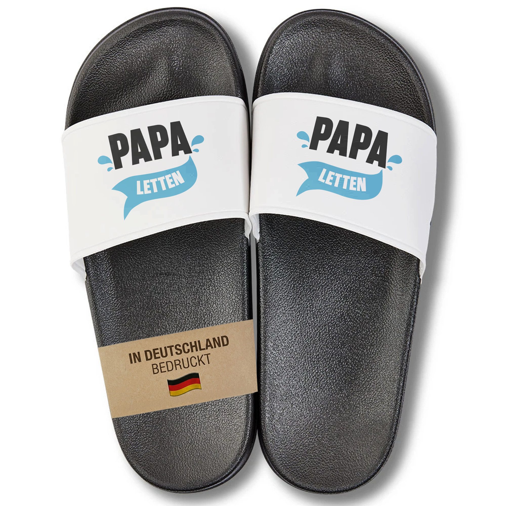 22Feels Papa Geschenk Vatertag Badesandalen Badelatschen Papaletten Herren Badepantolette IN DEUTSCHLAND BEDRUCKT