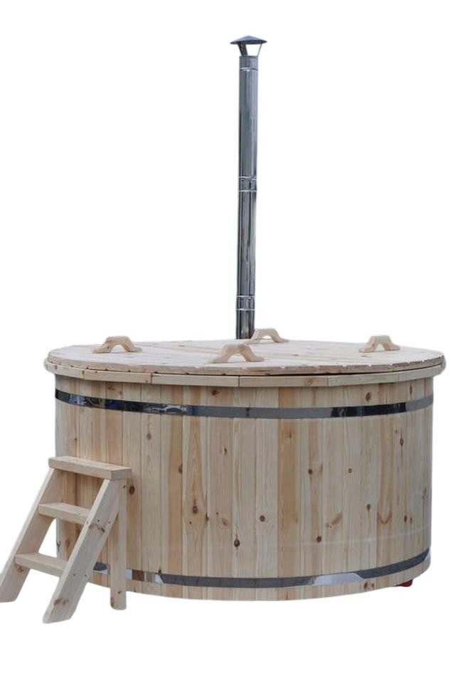 JVmoebel Whirlpool-Badewanne Sprudelbad aus Holz in Braun mit Massagefunktion für Entspannung, Made in Europe