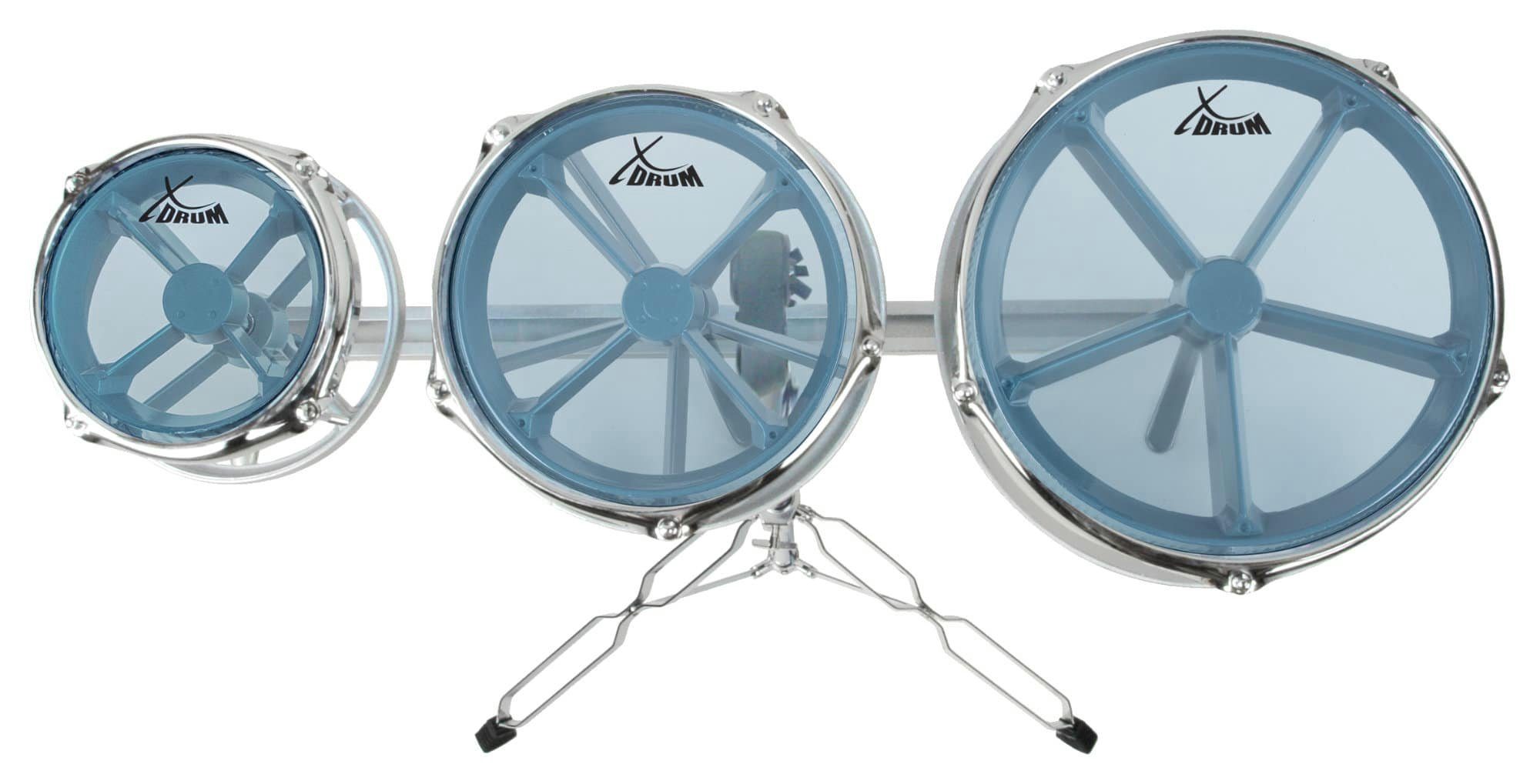 XDrum Rototom Größen: 6", 8" und 10", inkl. verstellbarem Ständer, 4 Spannschrauben pro Tom