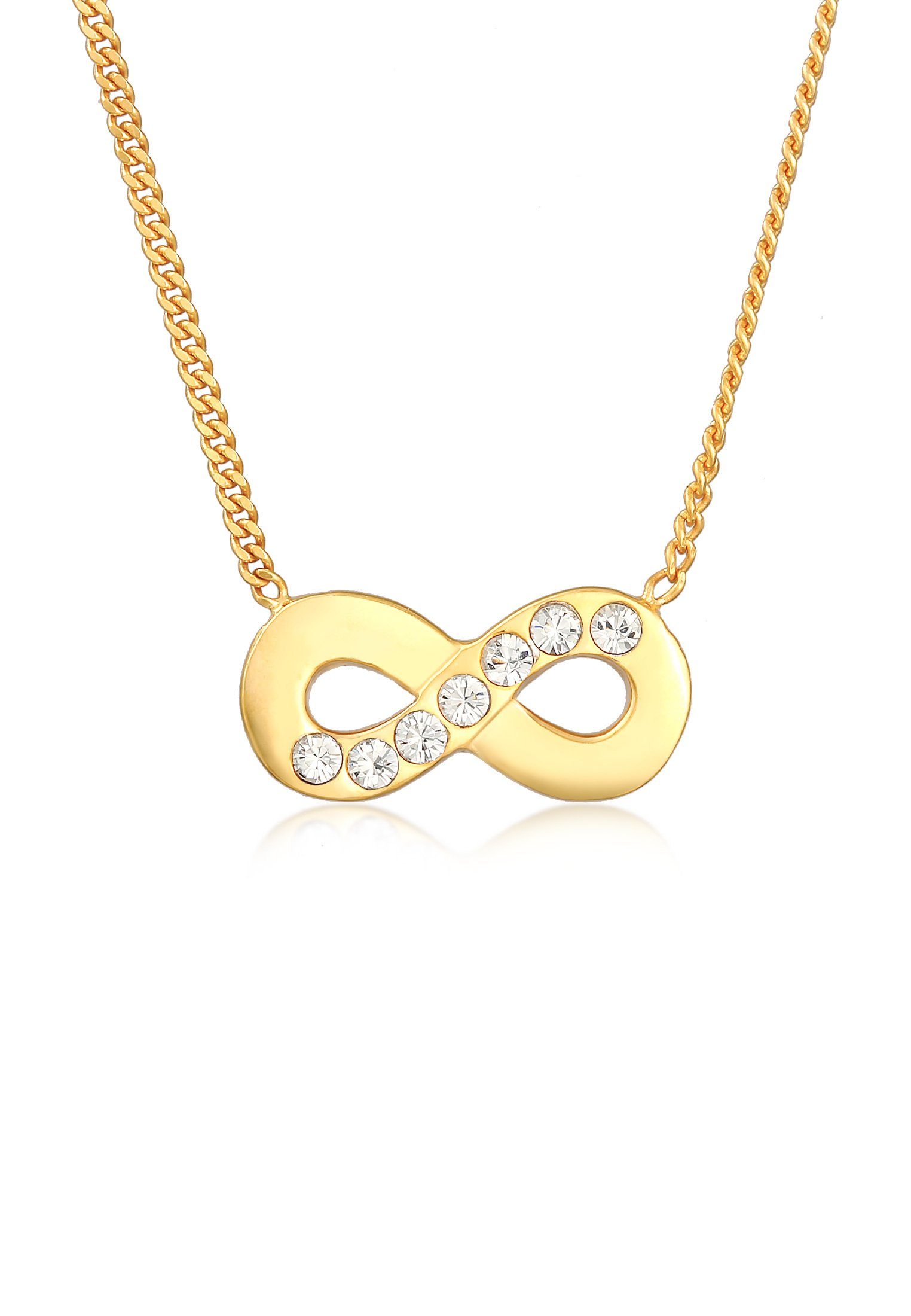 Kette mit Anhänger Infinity Symbol Liebe 925 Silber, mit Kristallen von Swarovski®